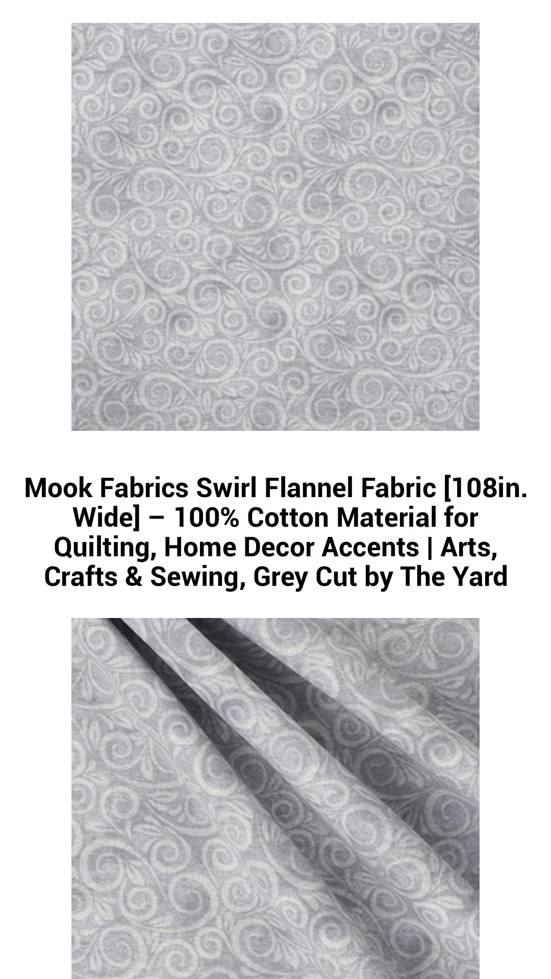 Luxurious 108-inch Wide Mook Fabrics Swirl Flannel – Premium 100% Cotton for Quilting & Home Decor, Perfect for Arts, Crafts, and Sewing Projects