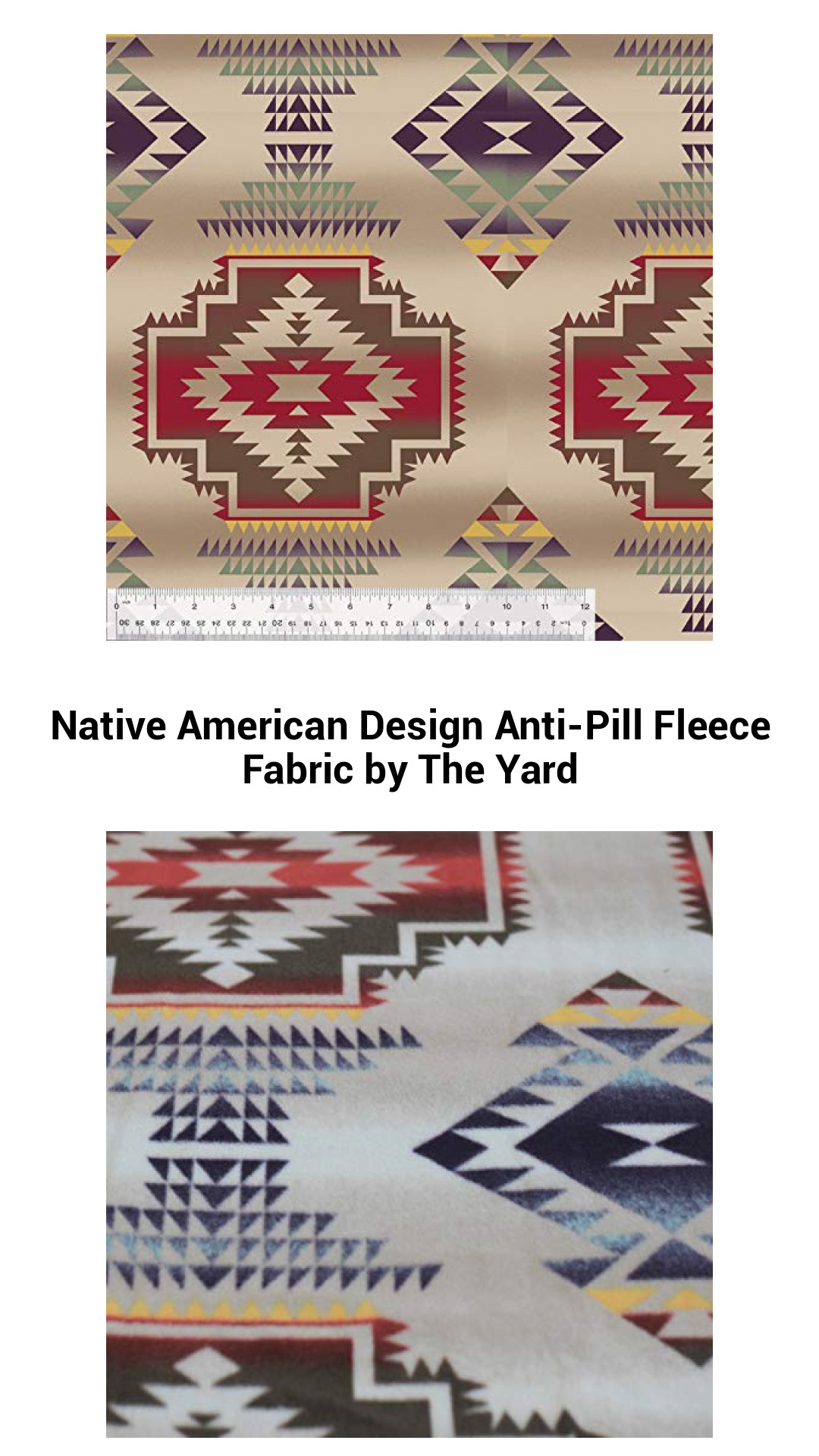 Premium Native American Inspired Anti-Pill Fleece Fabric by The Yard – Soft, Durable, and Vibrant Patterns for Creative Projects