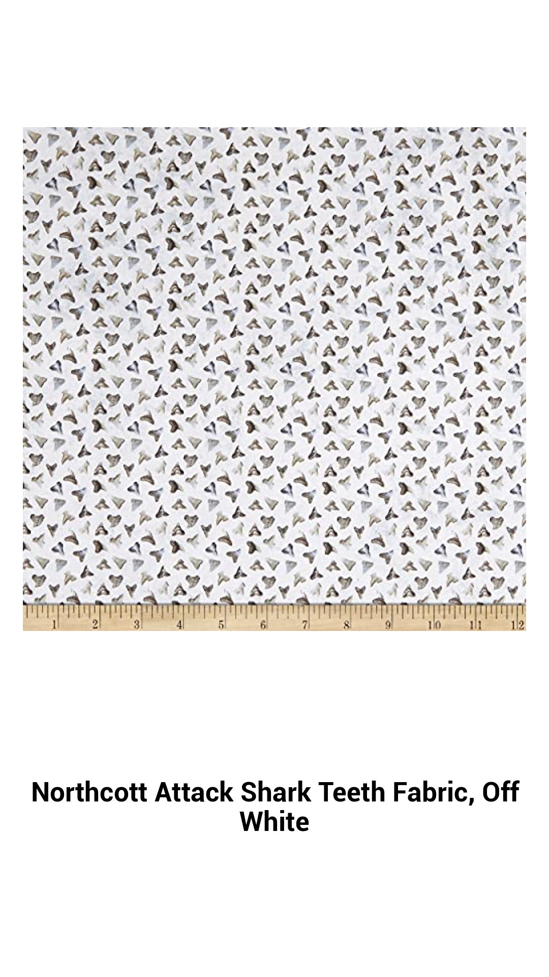 Versatile Off-White Shark Teeth Fabric by Northcott – Perfect for Quilting, Crafts, and Home Decor