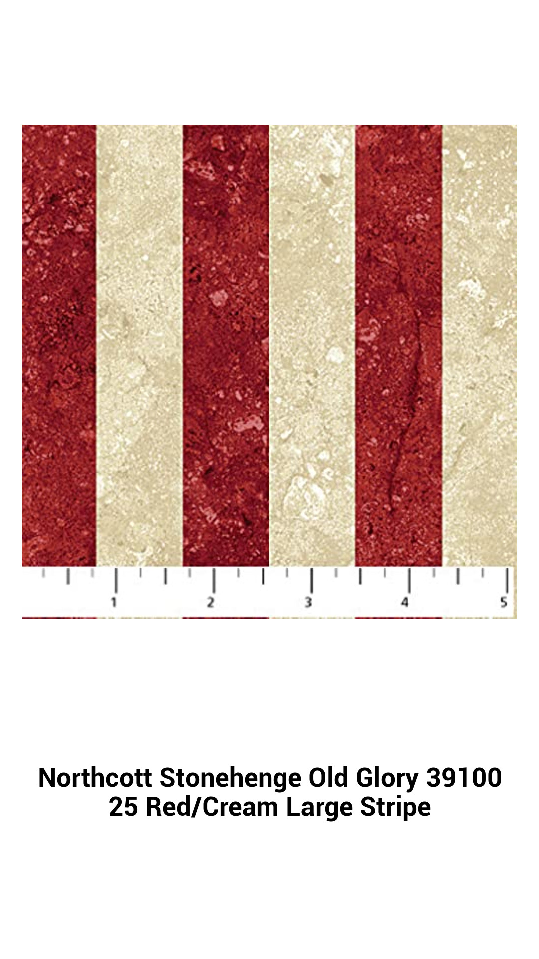 Vibrant Red and Cream Large Stripe Fabric by Northcott Stonehenge Old Glory 39100 25 – Perfect for Quilting and Home Décor Projects