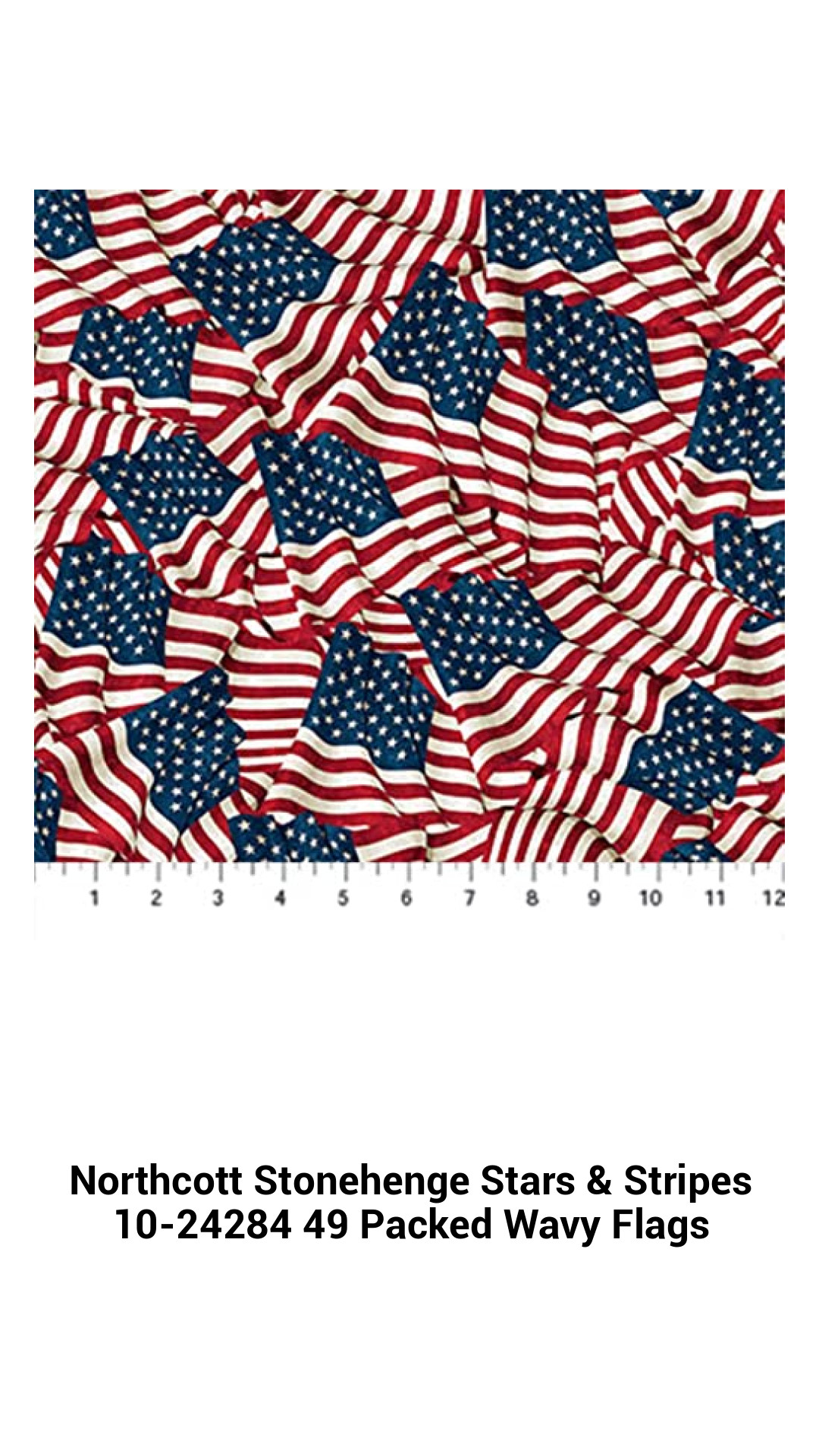 Northcott Stonehenge Stars & Stripes 10-24284 49 Packed Wavy Flags Northcott Stonehenge Stars & Stripes 10-24284 49 Packed Wavy Flags
