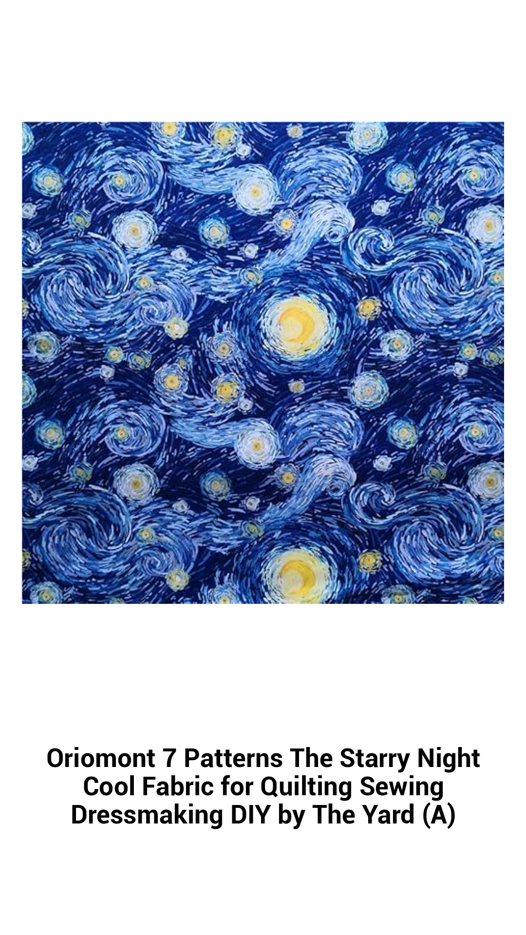 Enchanting Starry Night Cotton Fabric by the Yard for Quilting, Sewing & Dressmaking - 7 Stunning Patterns