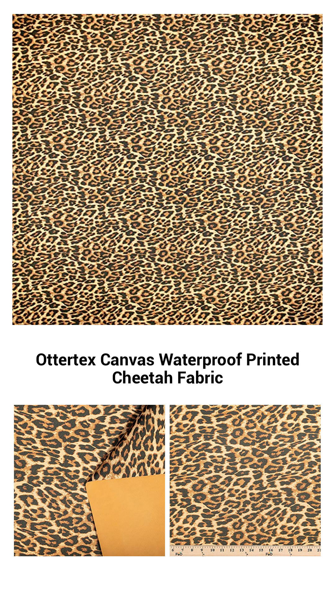 Versatile Waterproof Cheetah Print Canvas Fabric for Adventurous Projects