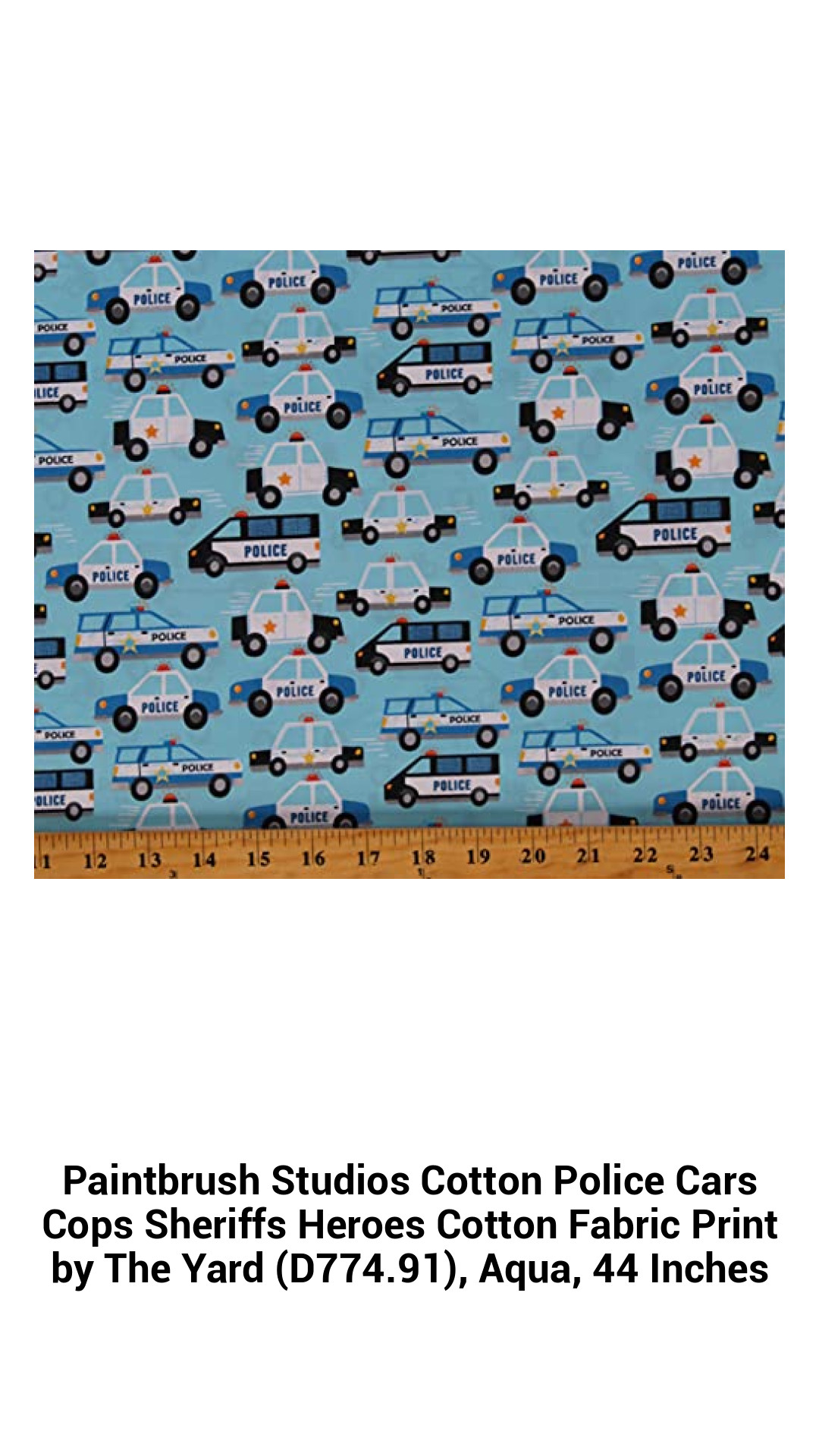Paintbrush Studios Cotton Police Cars Cops Sheriffs Heroes Cotton Fabric Print by The Yard (D774.91), Aqua, 44 Inches Paintbrush Studios Cotton Police Cars Cops Sheriffs Heroes Cotton Fabric Print by The Yard (D774.91), Aqua, 44 Inches
