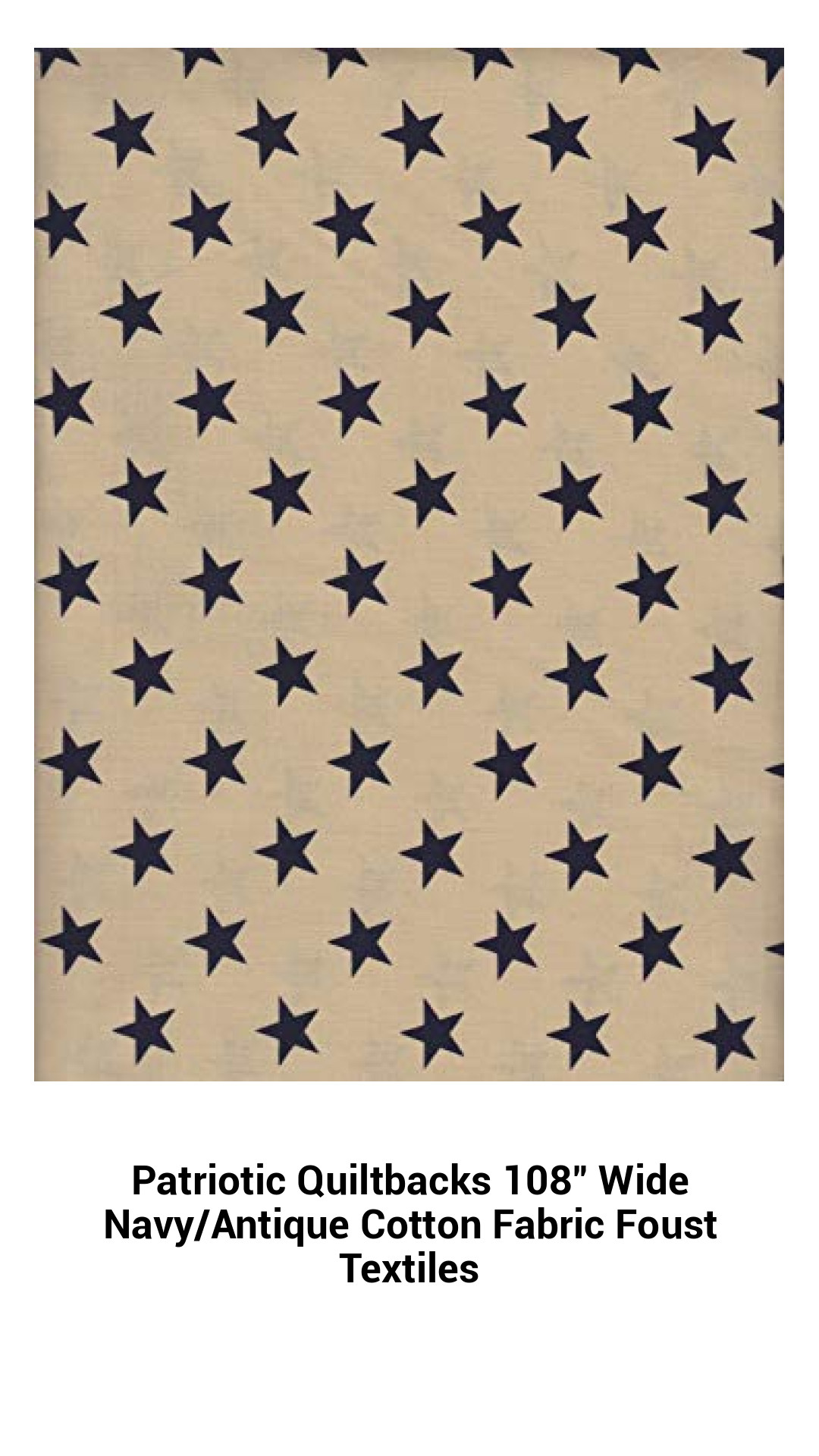 Patriotic Quiltbacks 108" Wide Navy/Antique Cotton Fabric Foust Textiles Patriotic Quiltbacks 108" Wide Navy/Antique Cotton Fabric Foust Textiles