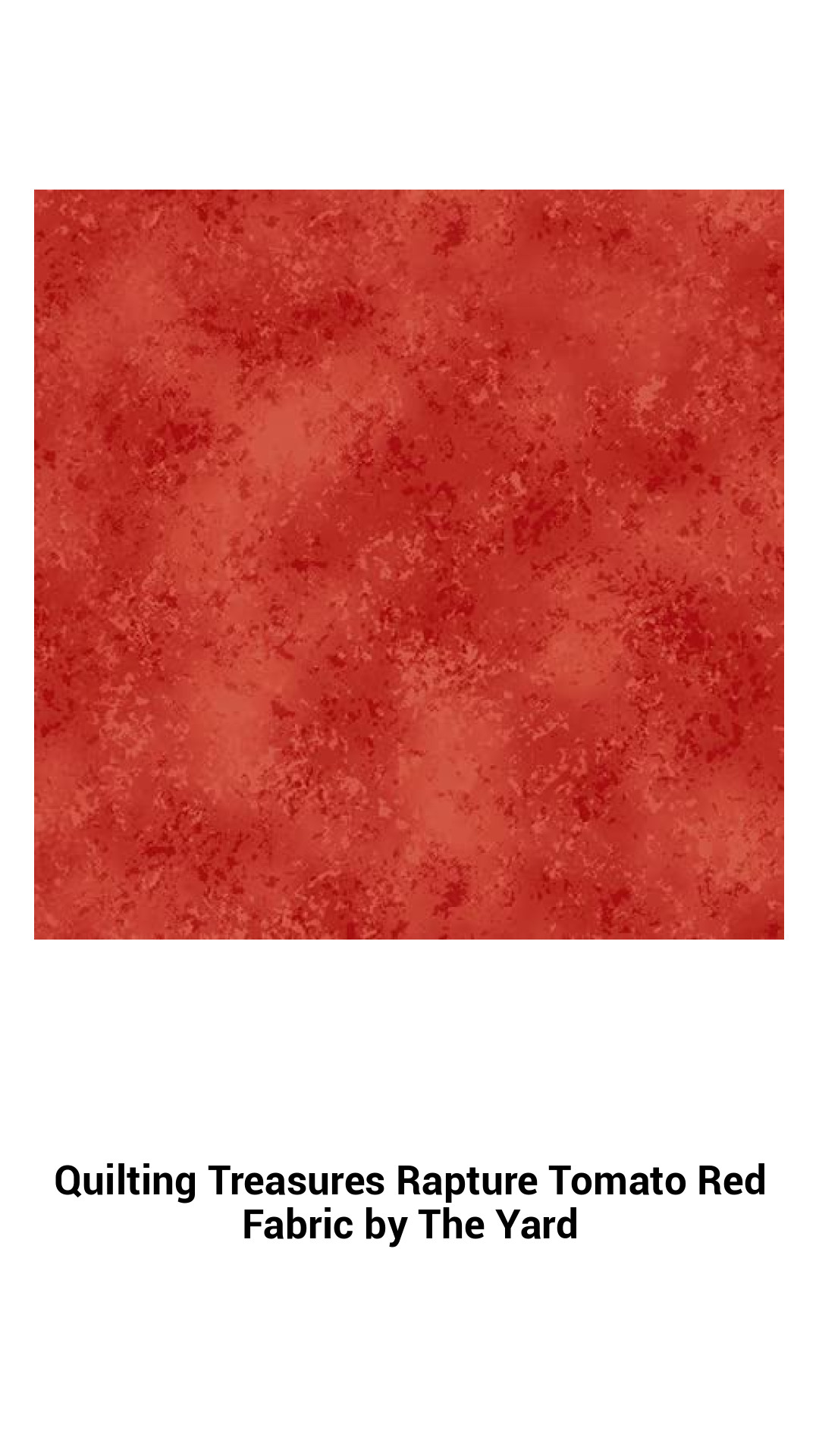 Vibrant Tomato Red Quilting Treasures Rapture Fabric by the Yard - Perfect for Bold Sewing Projects