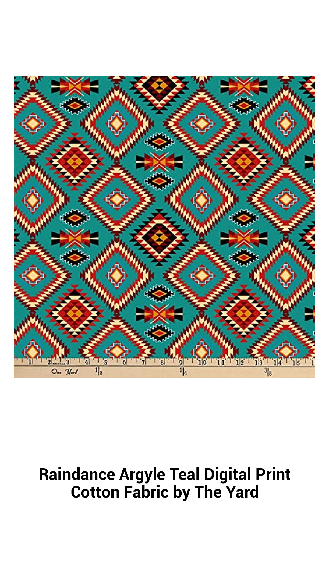 Raindance Argyle Teal Digital Print Cotton Fabric by The Yard Raindance Argyle Teal Digital Print Cotton Fabric by The Yard