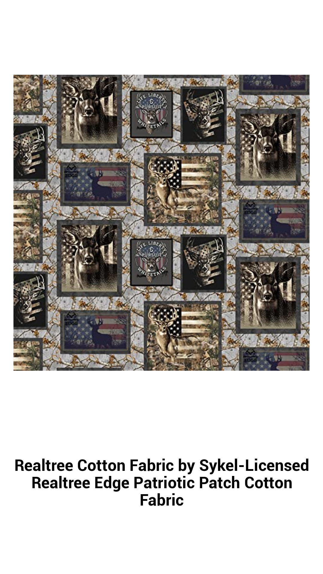 Realtree Cotton Fabric by Sykel-Licensed Realtree Edge Patriotic Patch Cotton Fabric Realtree Cotton Fabric by Sykel-Licensed Realtree Edge Patriotic Patch Cotton Fabric