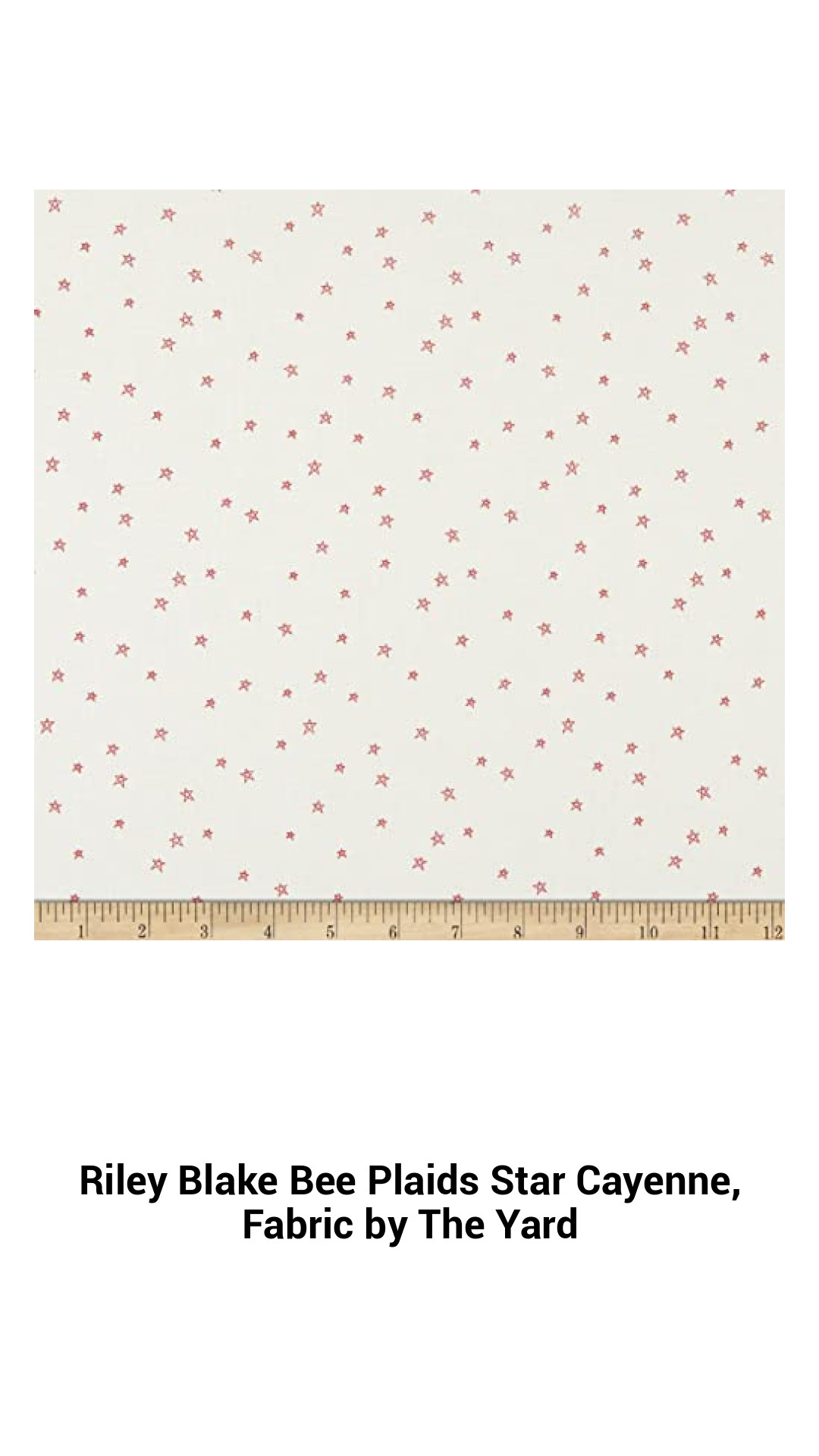 Vibrant Riley Blake Bee Plaids Star Fabric in Cayenne – Perfect for Quilting, Crafts, and Home Decor by The Yard