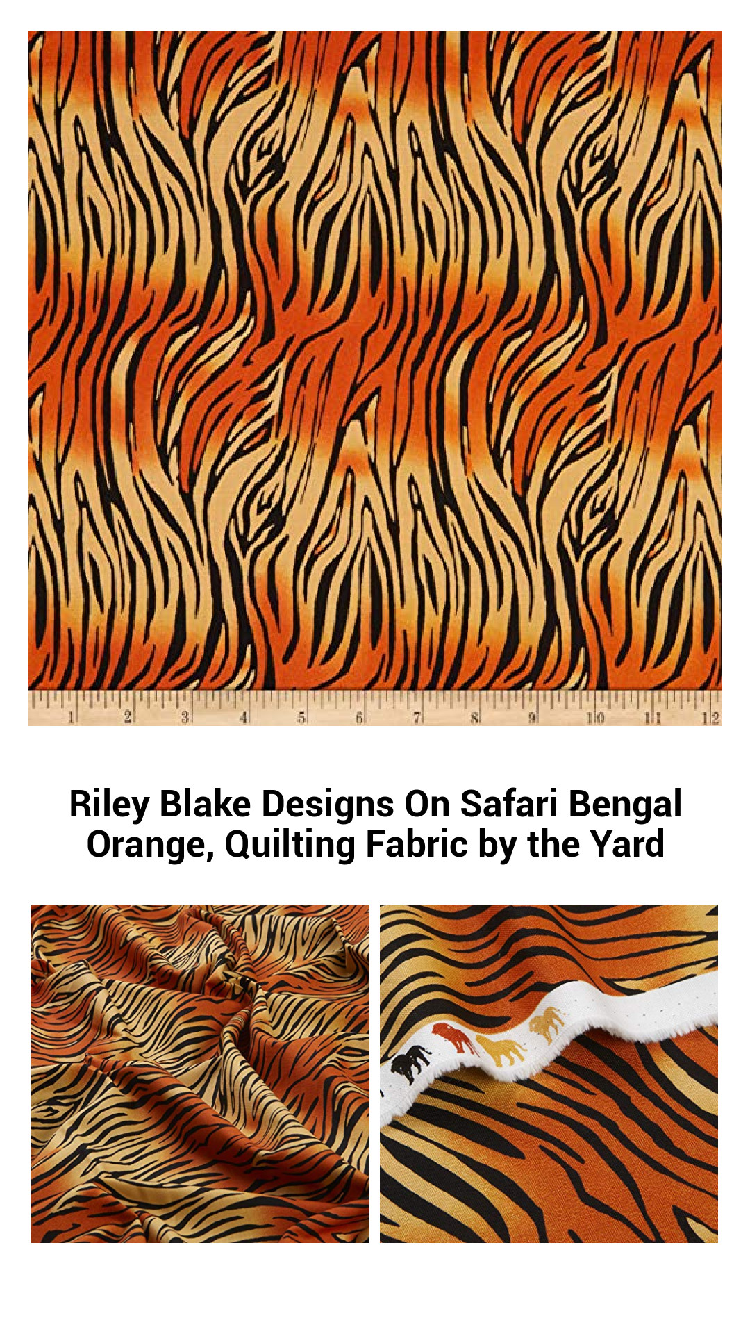 Riley Blake Designs On Safari Bengal Orange, Quilting Fabric by the Yard Riley Blake Designs On Safari Bengal Orange, Quilting Fabric by the Yard