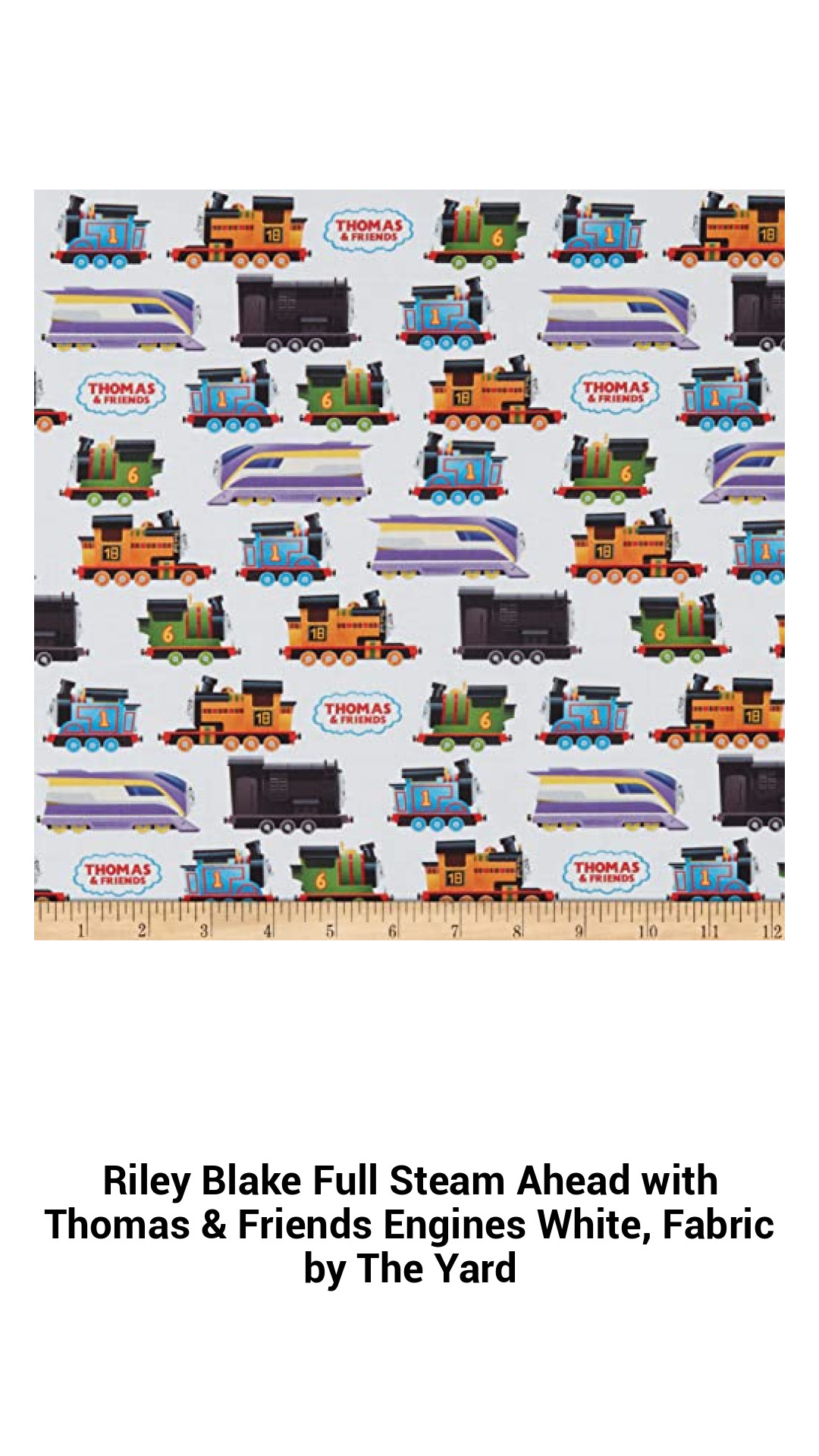 Riley Blake Thomas & Friends Full Steam Ahead Cotton Fabric by the Yard - Perfect for Quilting, Crafts, and Home Decor