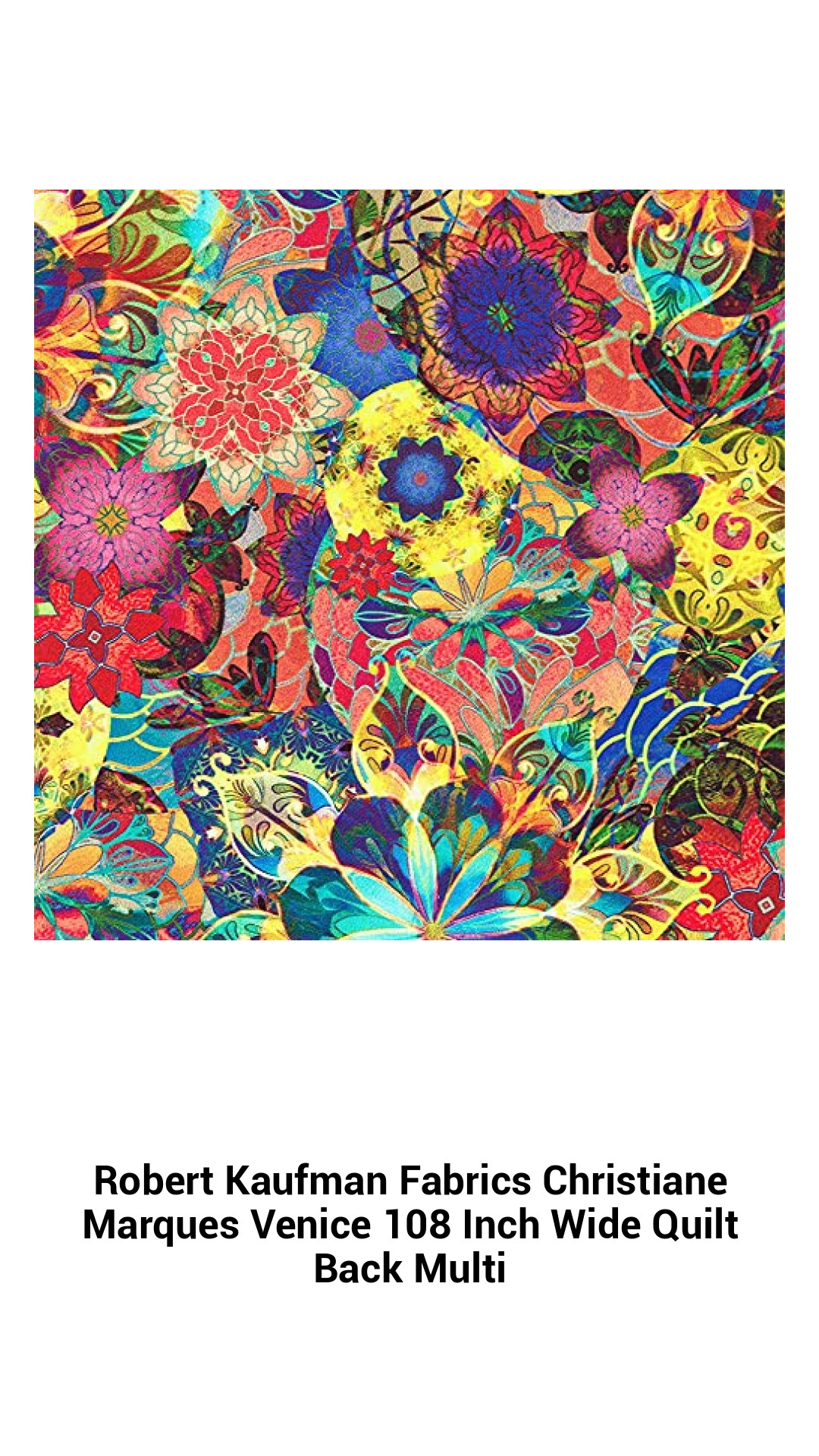 Robert Kaufman Fabrics Christiane Marques Venice 108 Inch Wide Quilt Back Multi Robert Kaufman Fabrics Christiane Marques Venice 108 Inch Wide Quilt Back Multi