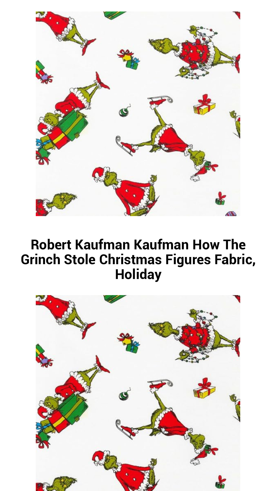 Grinch-tastic Cotton Fabric for Holiday Creations - How The Grinch Stole Christmas Collection by Robert Kaufman