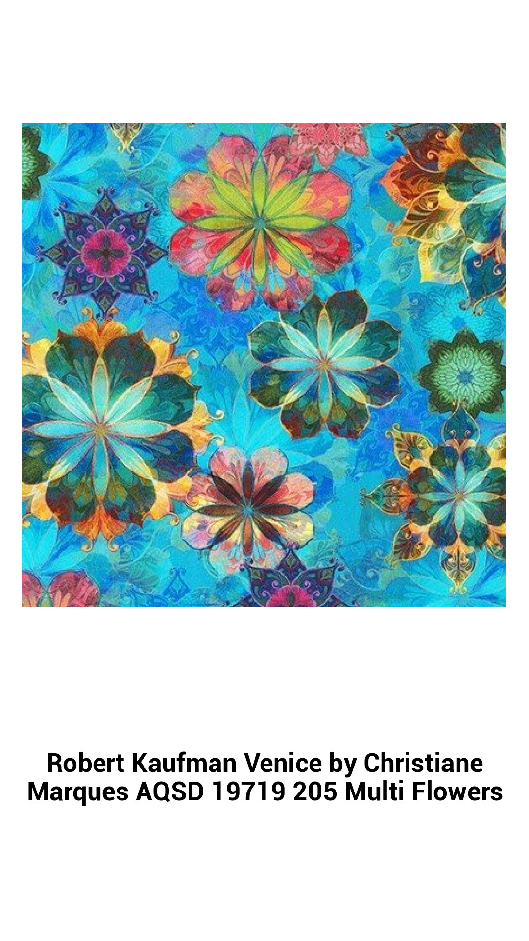 Robert Kaufman Venice by Christiane Marques AQSD 19719 205 Multi Flowers Robert Kaufman Venice by Christiane Marques AQSD 19719 205 Multi Flowers