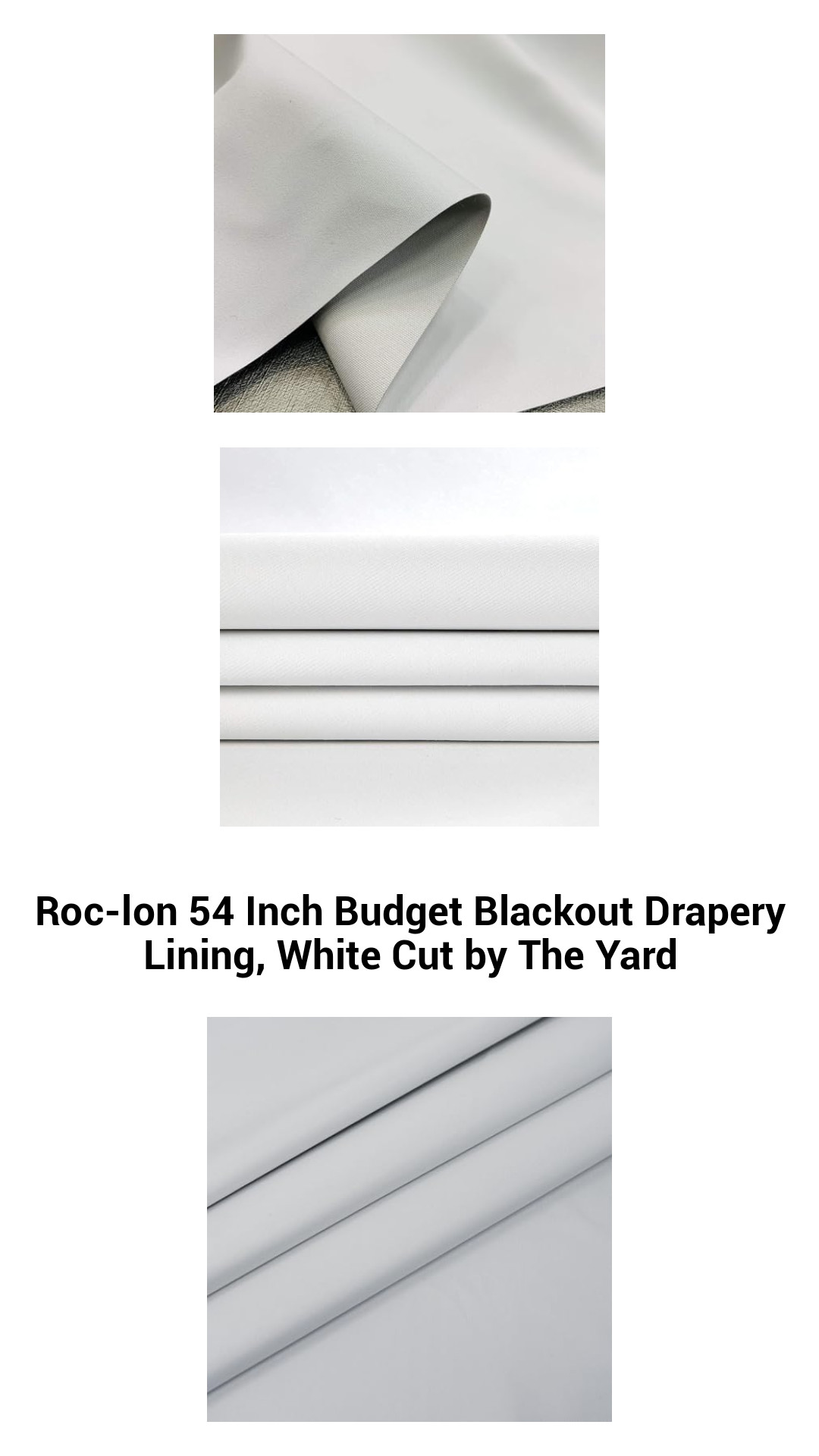 Transform Your Space with Roc-lon 54 Inch Premium Blackout Drapery Lining - Versatile White Fabric Cut by the Yard