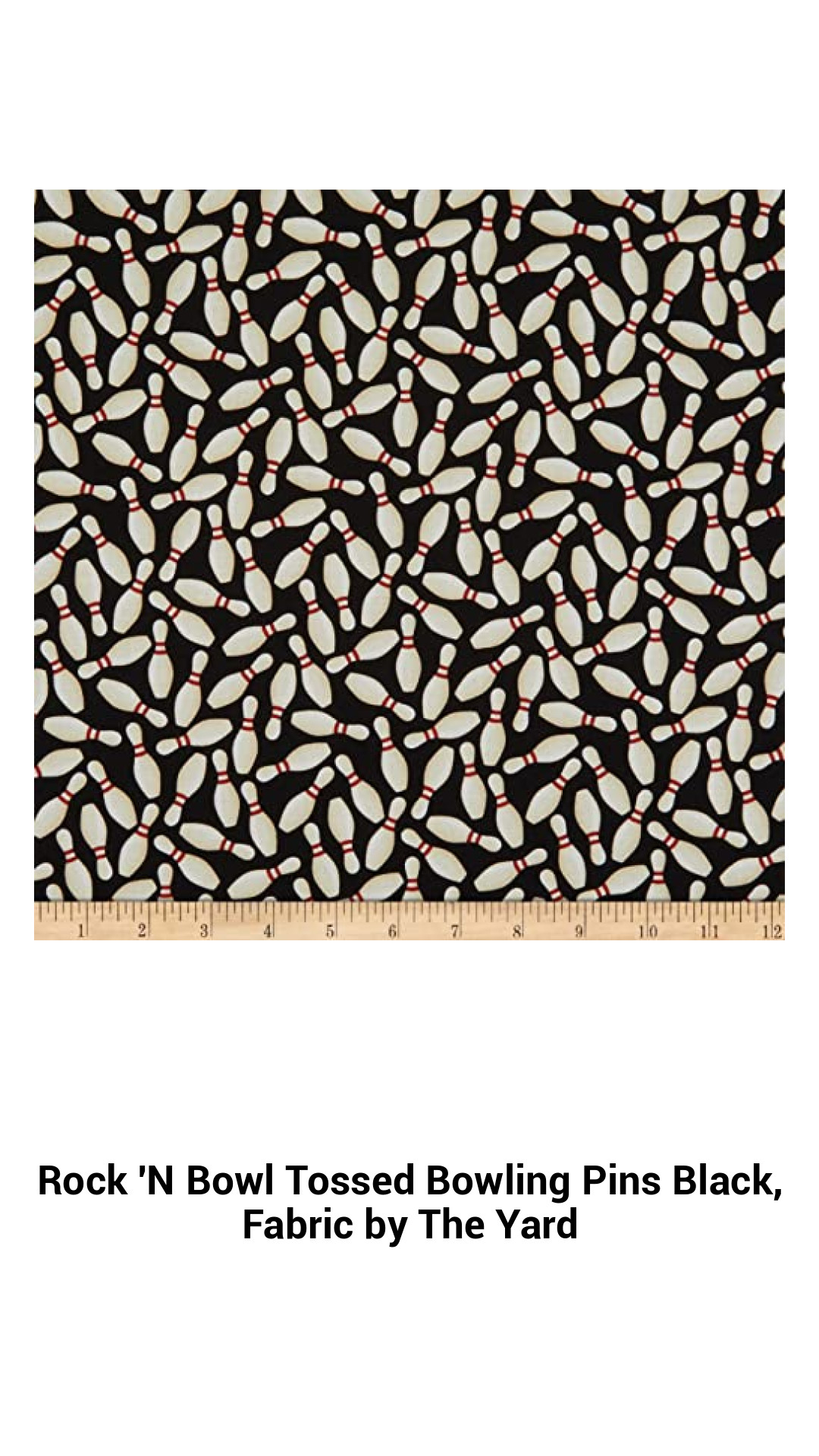 Bowling Pins Delight Fabric by the Yard - Premium Cotton for Quilting and Crafts