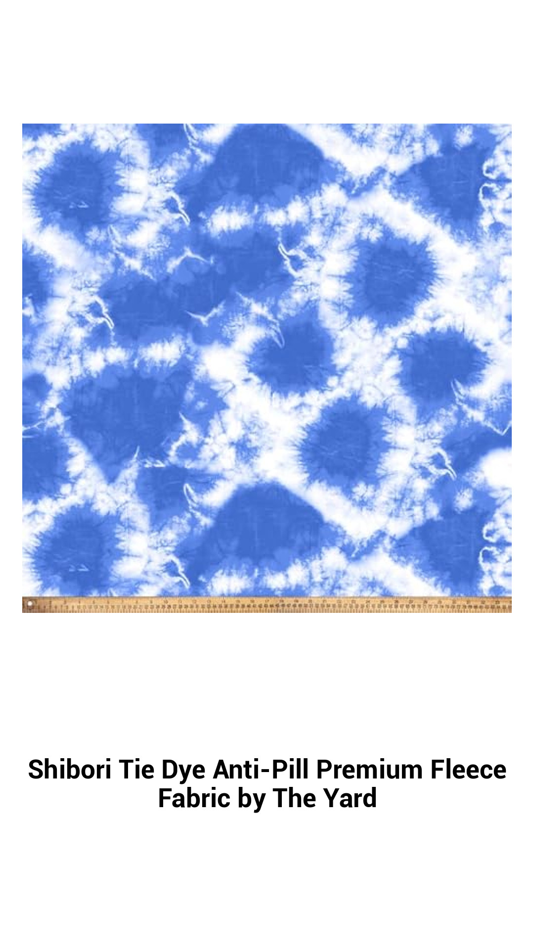 Premium Shibori Tie Dye Fleece Fabric by the Yard - Soft, Anti-Pill Luxury for Crafting and Fashion