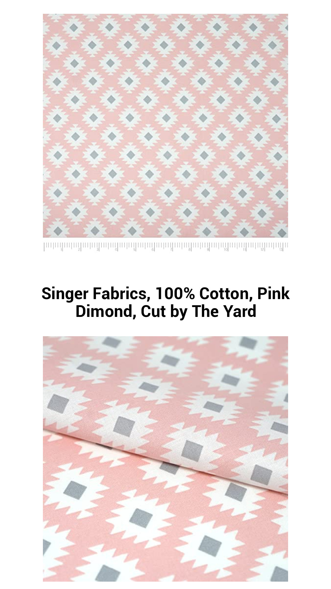 Singer Fabrics, 100% Cotton, Pink Dimond, Cut by The Yard Singer Fabrics, 100% Cotton, Pink Dimond, Cut by The Yard