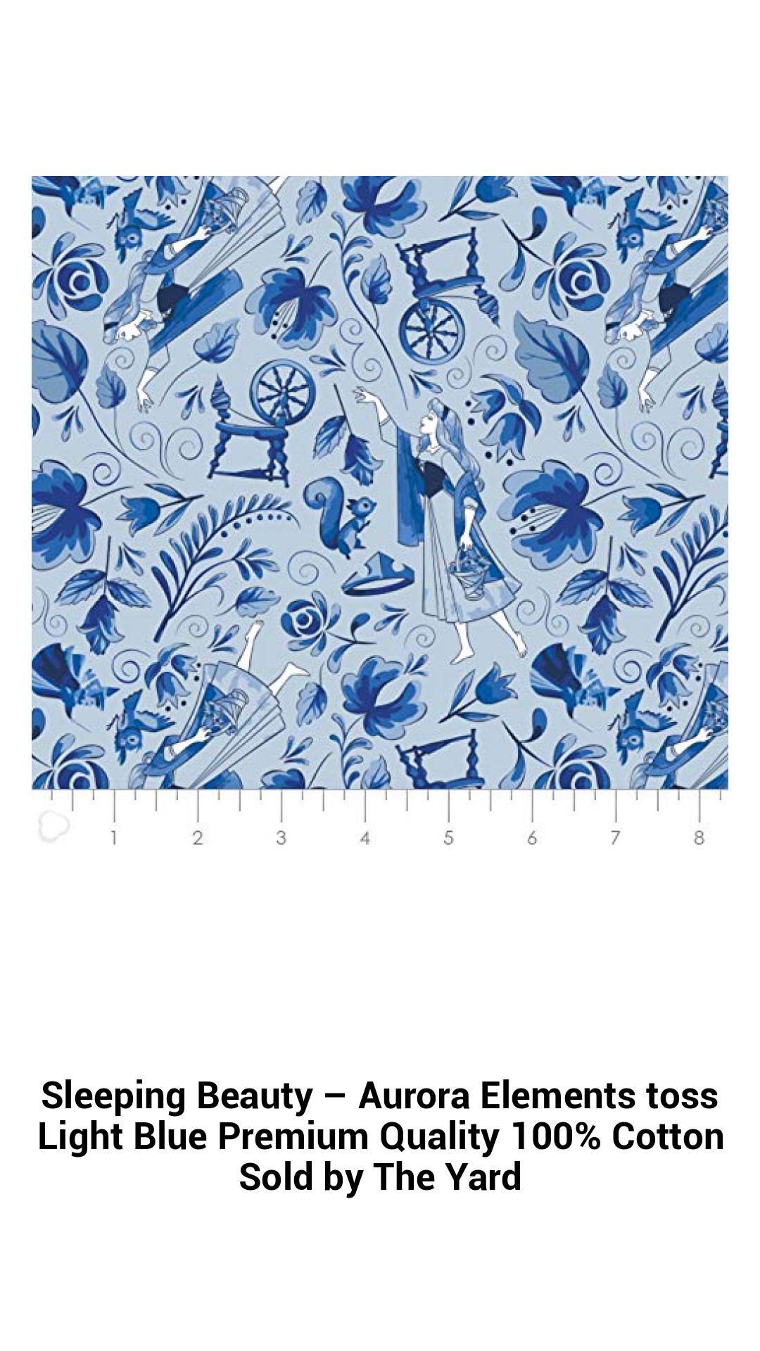 Sleeping Beauty – Aurora Elements toss Light Blue Premium Quality 100% Cotton Sold by The Yard Sleeping Beauty – Aurora Elements toss Light Blue Premium Quality 100% Cotton Sold by The Yard