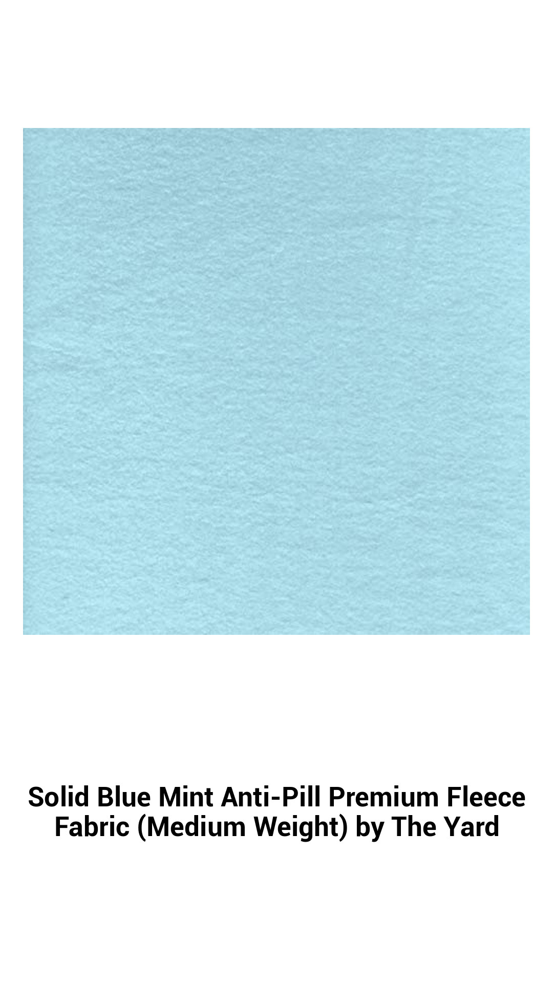 Luxe Solid Blue Mint Anti-Pill Fleece Fabric - Premium Quality Medium Weight by the Yard for Ultimate Comfort & Crafting