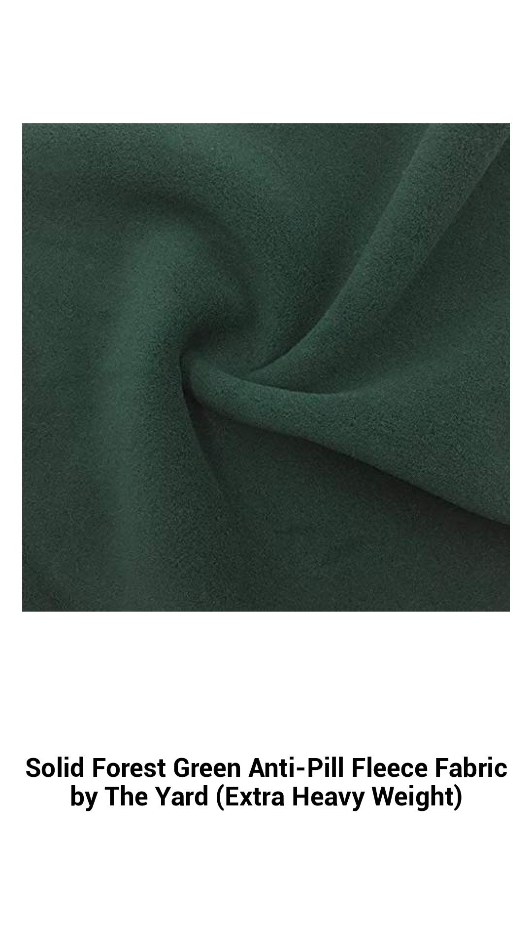 Luxurious Forest Green Extra Heavy Anti-Pill Fleece Fabric by the Yard – Premium Quality for Unmatched Comfort