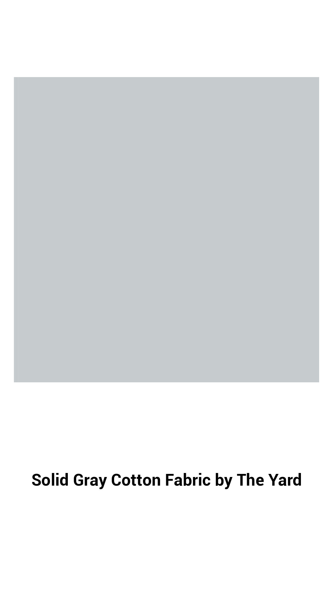 Premium Solid Gray Cotton Fabric by the Yard – Versatile Quilting and Sewing Essential