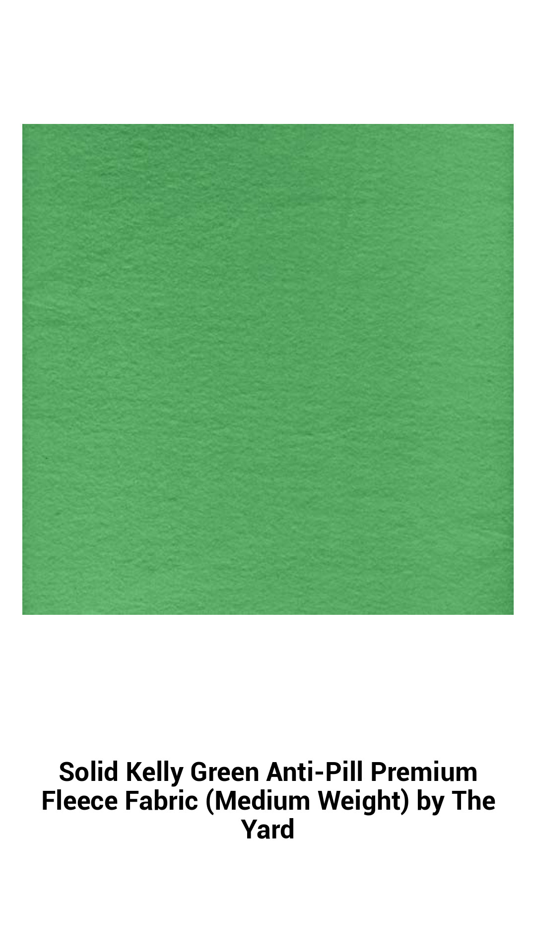 Luxurious Kelly Green Anti-Pill Fleece Fabric - Soft, Medium Weight Polyester for All Your Crafting Needs