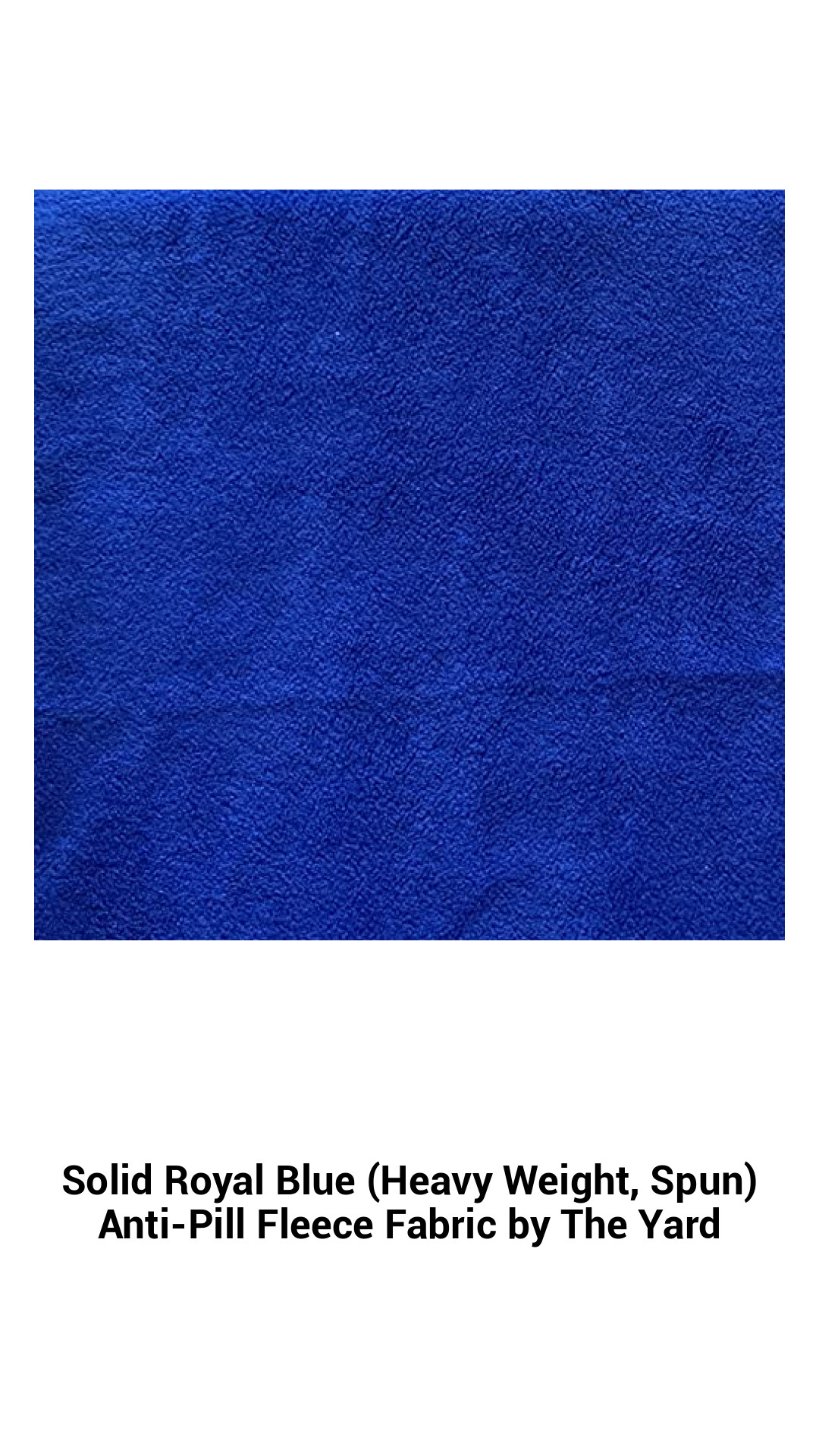 Luxurious Royal Blue Heavyweight Anti-Pill Fleece Fabric – Premium Quality by the Yard for Crafting & Comfort