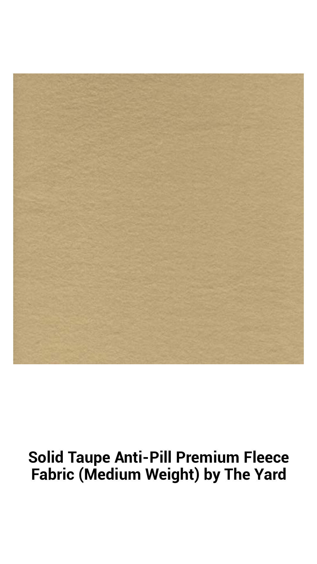 Premium Solid Taupe Anti-Pill Fleece Fabric - Soft, Durable, and Versatile Material by the Yard