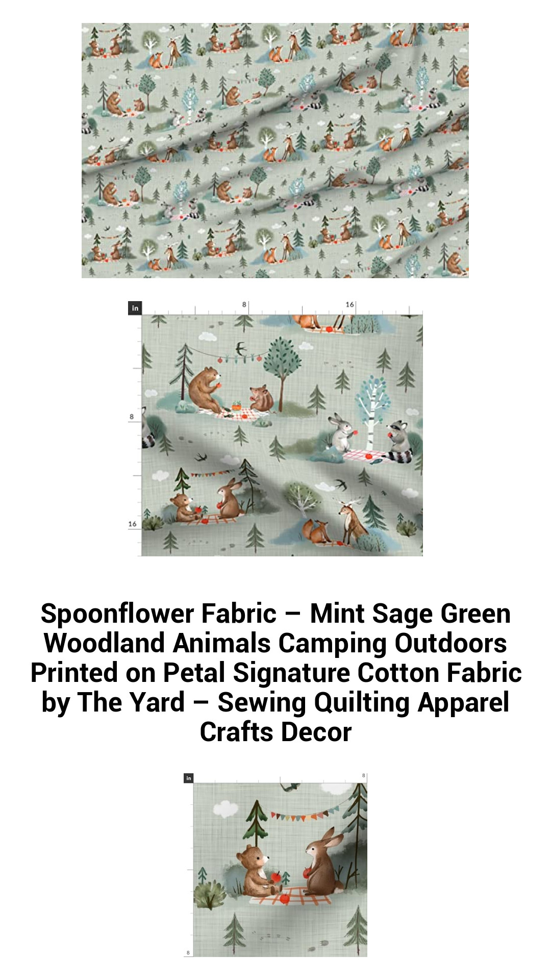 Spoonflower Fabric – Mint Sage Green Woodland Animals Camping Outdoors Printed on Petal Signature Cotton Fabric by The Yard – Sewing Quilting Apparel Crafts Decor Spoonflower Fabric – Mint Sage Green Woodland Animals Camping Outdoors Printed on Petal Signature Cotton Fabric by The Yard – Sewing Quilting Apparel Crafts Decor