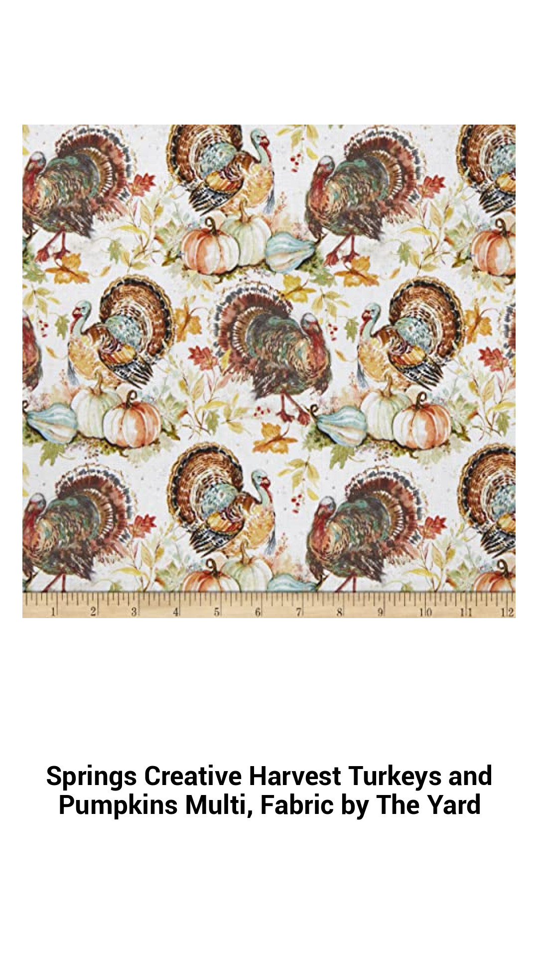 Harvest Festivity Fabric: Turkeys & Pumpkins Print for Quilting and Crafts - Versatile Cotton by the Yard