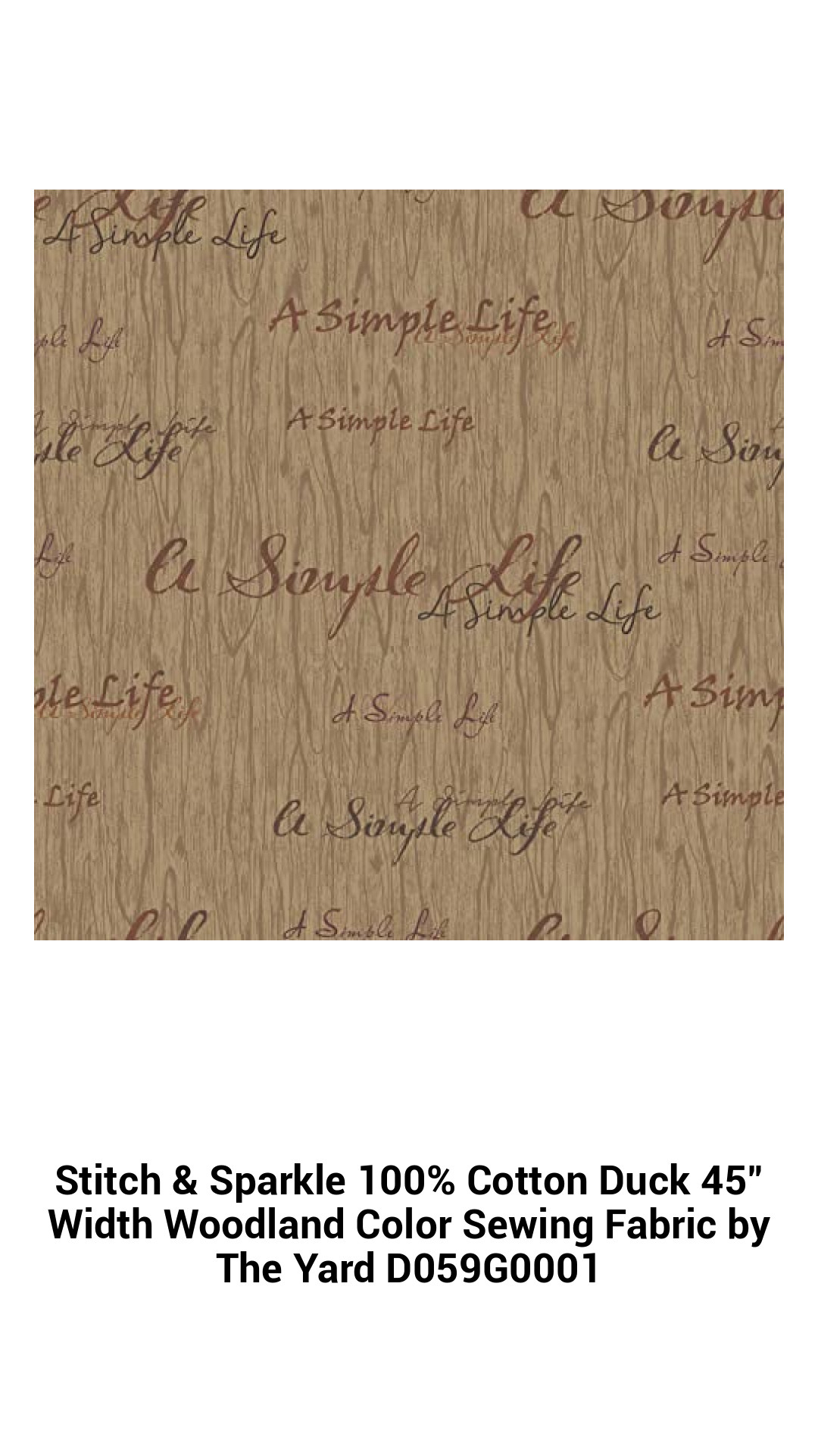 Stitch & Sparkle 100% Cotton Duck 45" Width Woodland Color Sewing Fabric by The Yard D059G0001 Stitch & Sparkle 100% Cotton Duck 45" Width Woodland Color Sewing Fabric by The Yard D059G0001