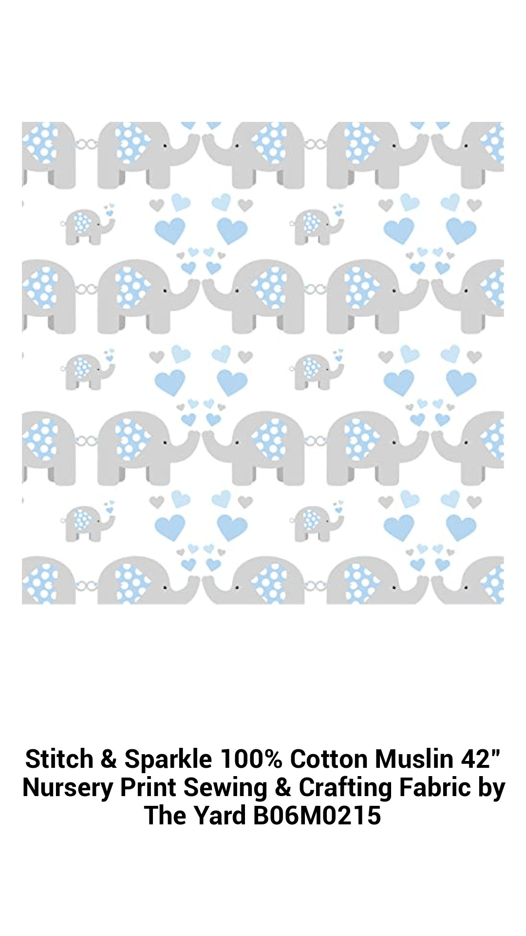 Stitch & Sparkle 100% Cotton Muslin 42" Nursery Print Sewing & Crafting Fabric by The Yard B06M0215 Stitch & Sparkle 100% Cotton Muslin 42" Nursery Print Sewing & Crafting Fabric by The Yard B06M0215