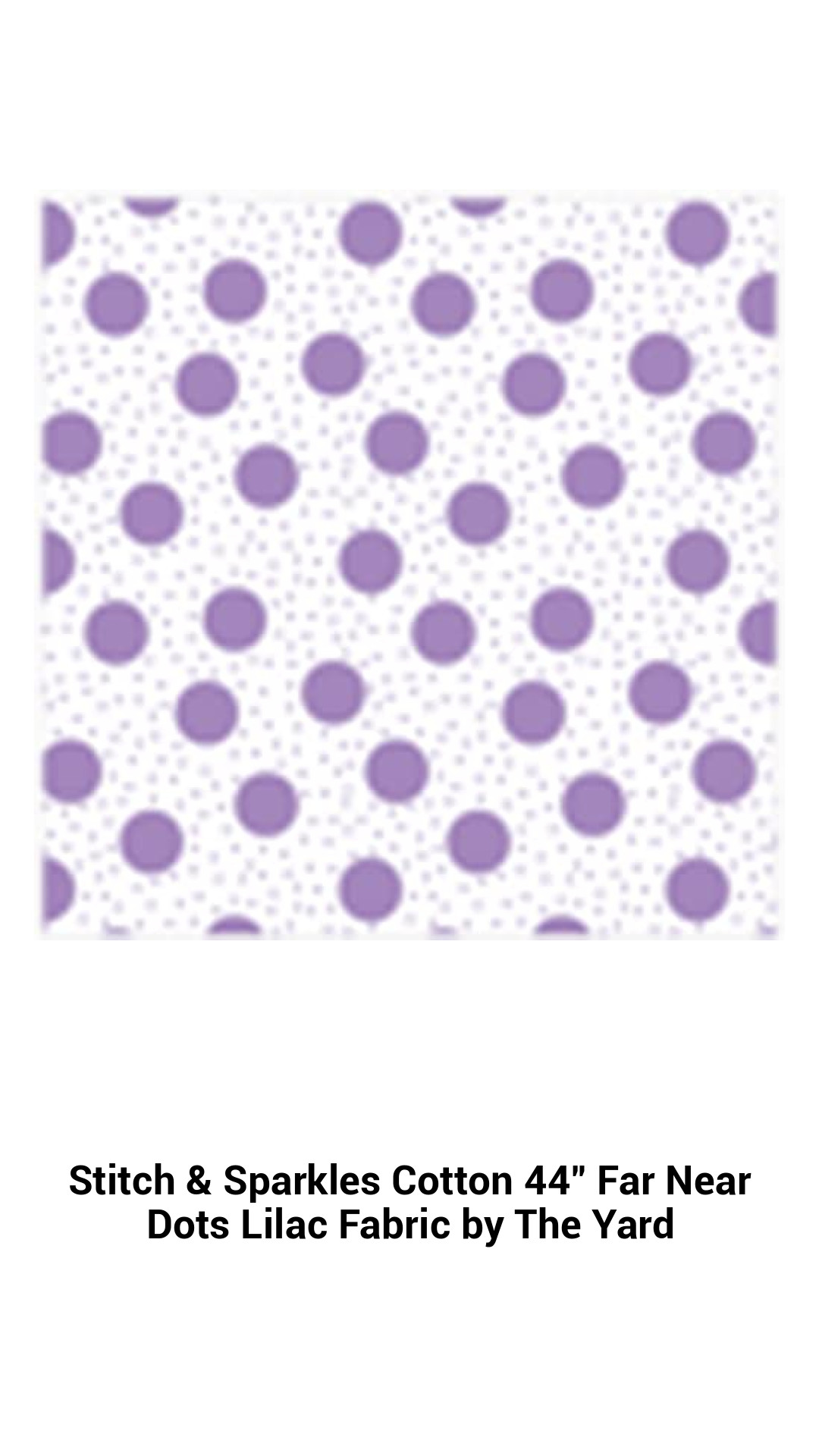 Premium 100% Cotton 44-Inch Lilac Dots Fabric for Quilting and Home Decor