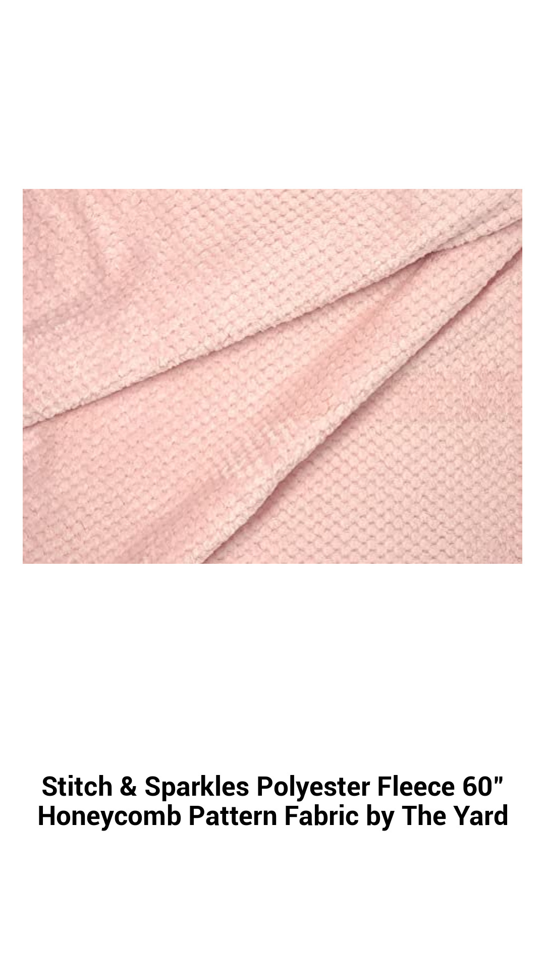 Cozy Honeycomb Polyester Fleece Fabric - Perfect for Crafting, Quilting, and Home Decor - 60" Wide by the Yard