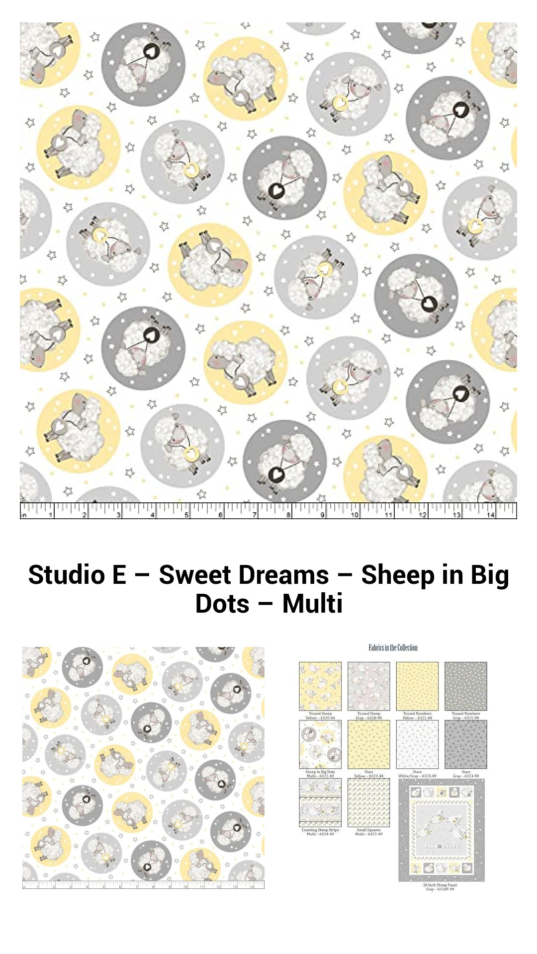 Studio E – Sweet Dreams – Sheep in Big Dots – Multi Studio E – Sweet Dreams – Sheep in Big Dots – Multi