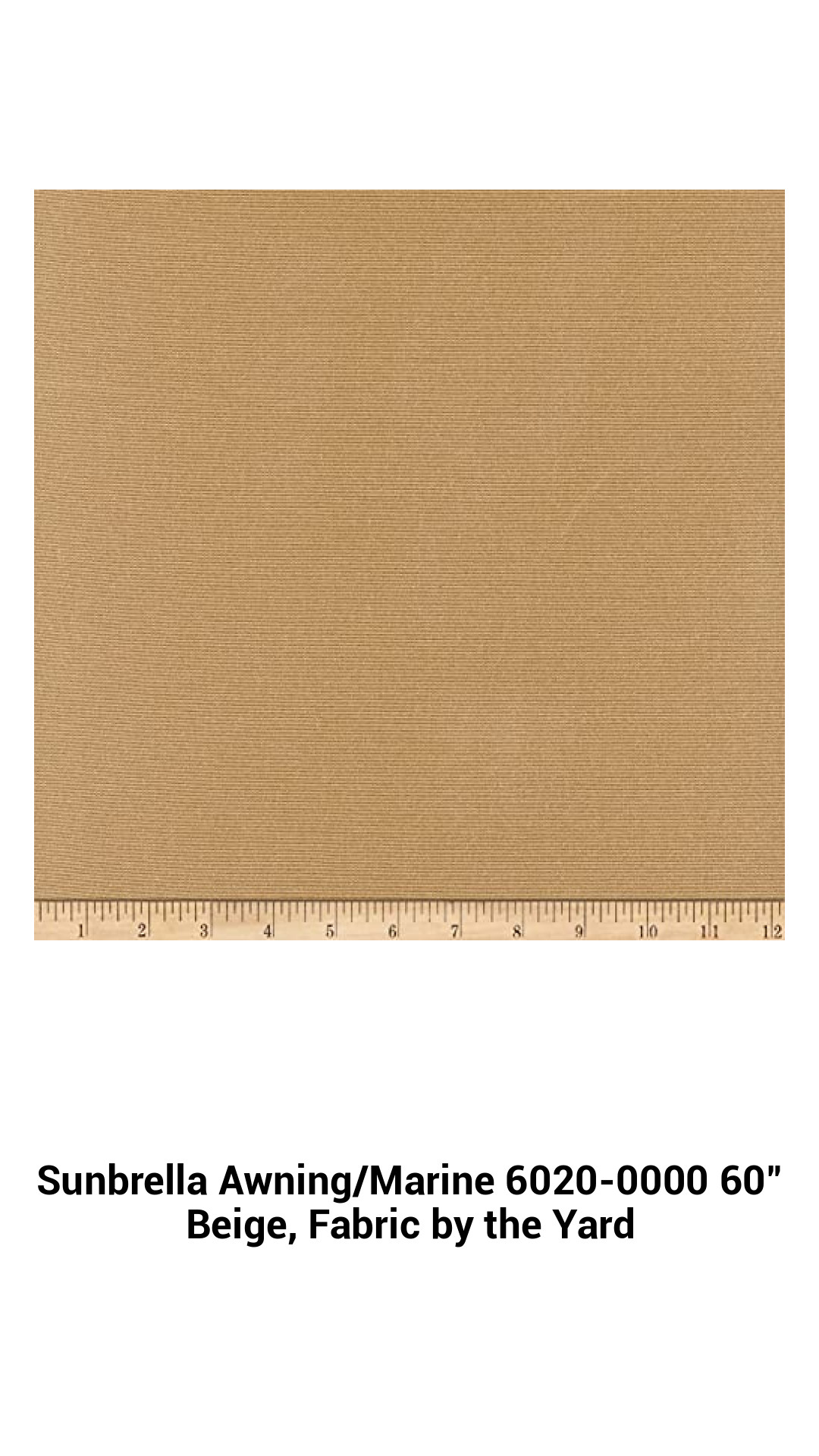 Premium Sunbrella 60-Inch Beige Awning & Marine Fabric - Durable, UV Resistant, and Versatile for Outdoor Projects