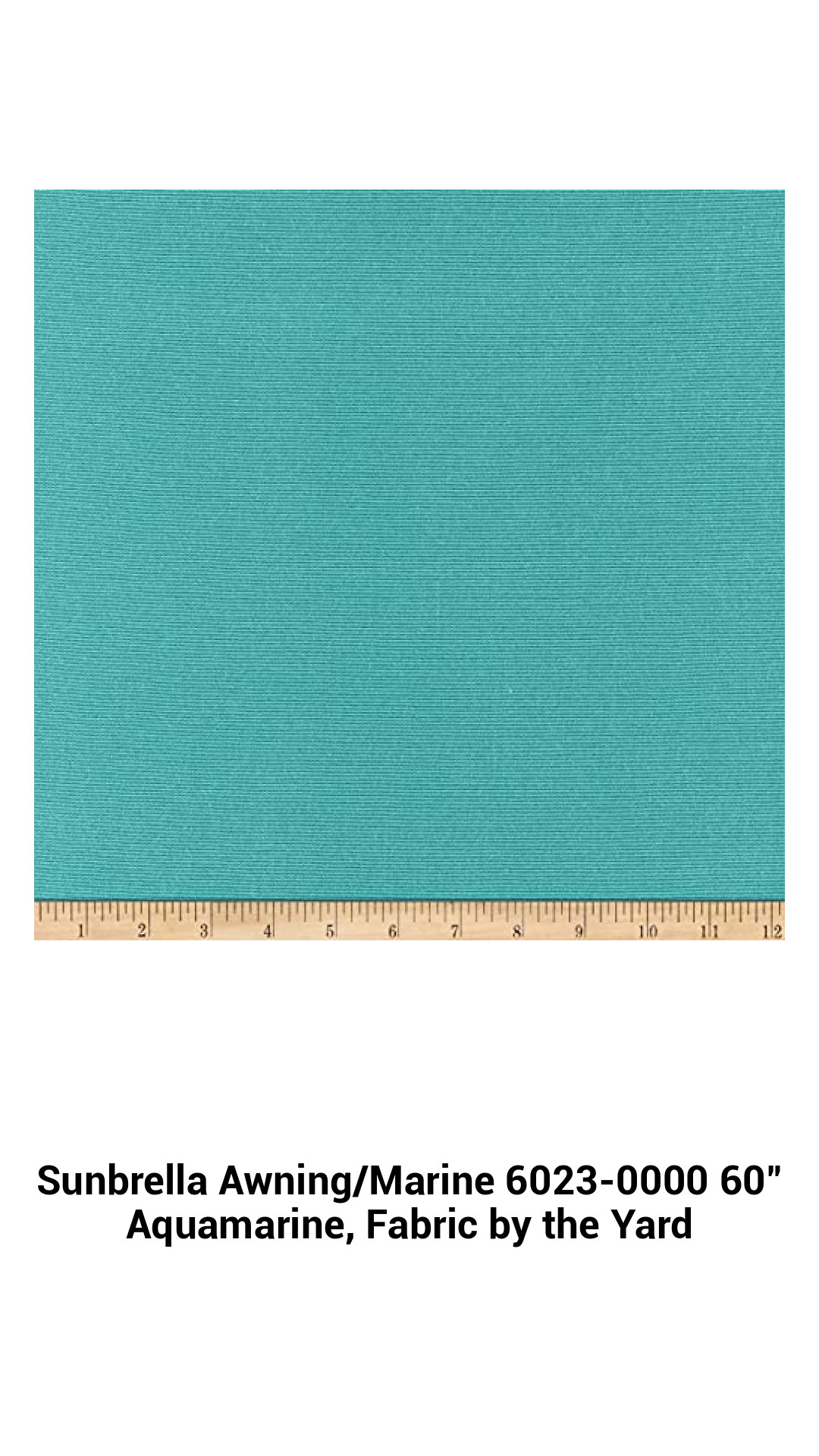 Premium Sunbrella Aquamarine Awning & Marine Fabric - 60" Width, Ideal for Outdoor Projects