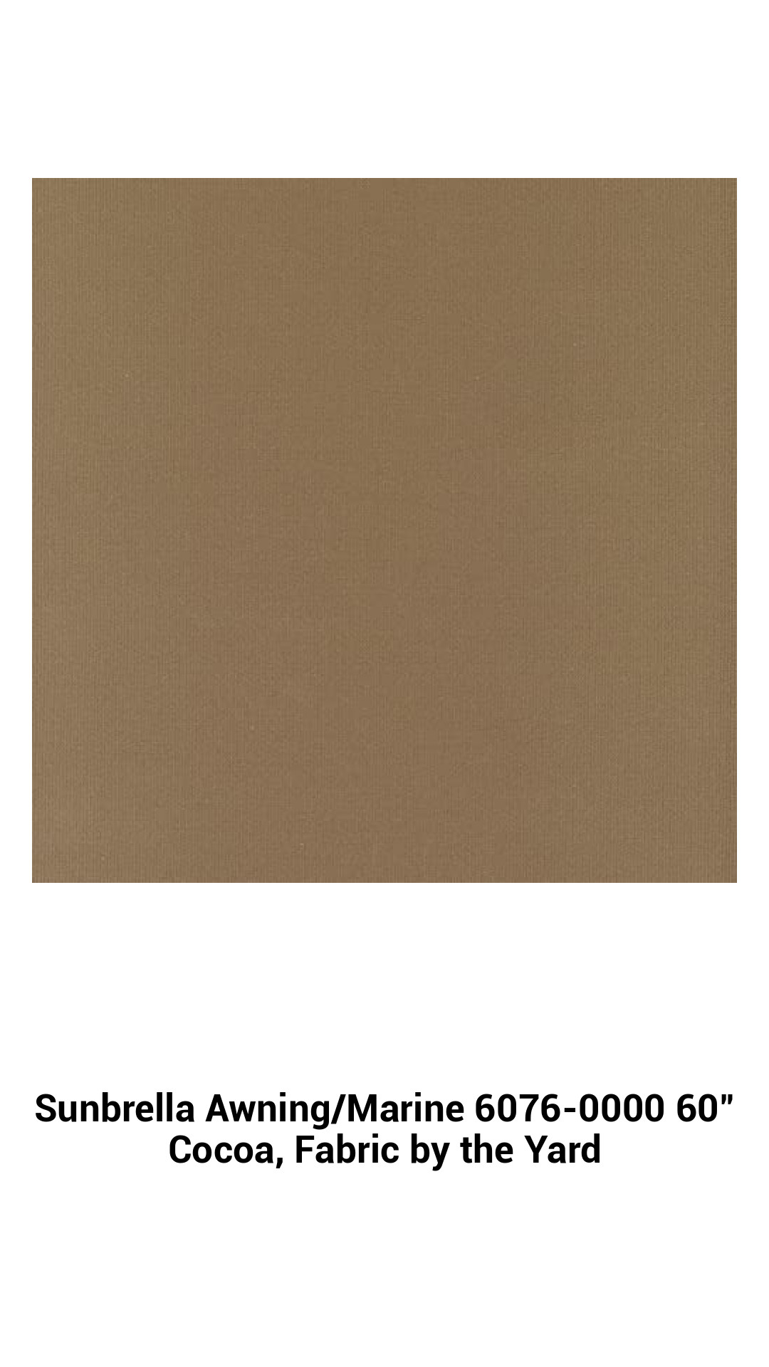 Premium Sunbrella Cocoa Awning Fabric – Durable 60" Outdoor Marine-Grade Solution-Dyed Acrylic by the Yard