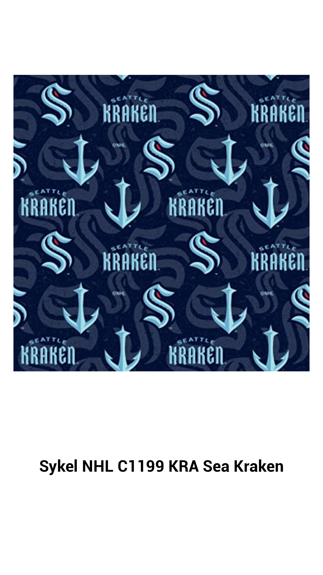 Sea Kraken NHL Fabric - Premium Quality Soft Cotton for Ultimate Team Spirit