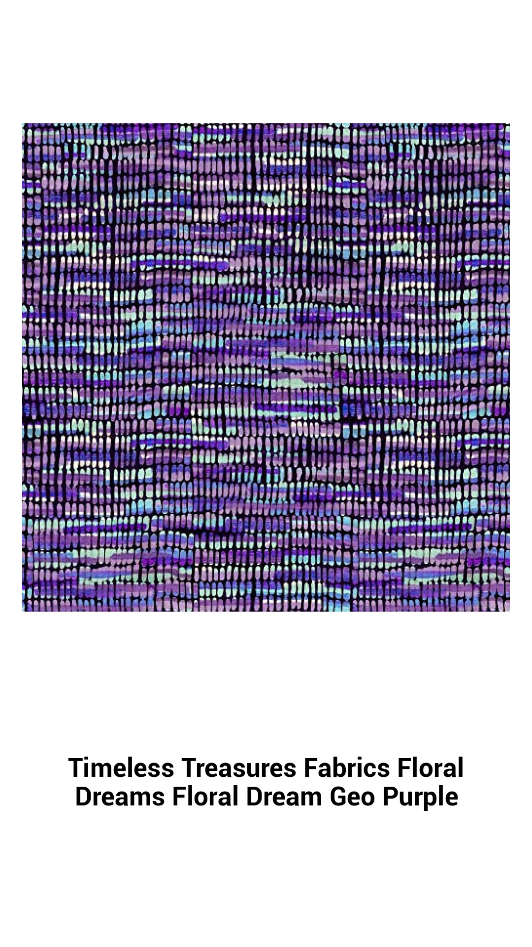 Exquisite Floral Dreams Cotton Fabric - Vibrant Geo Patterns in Rich Purple