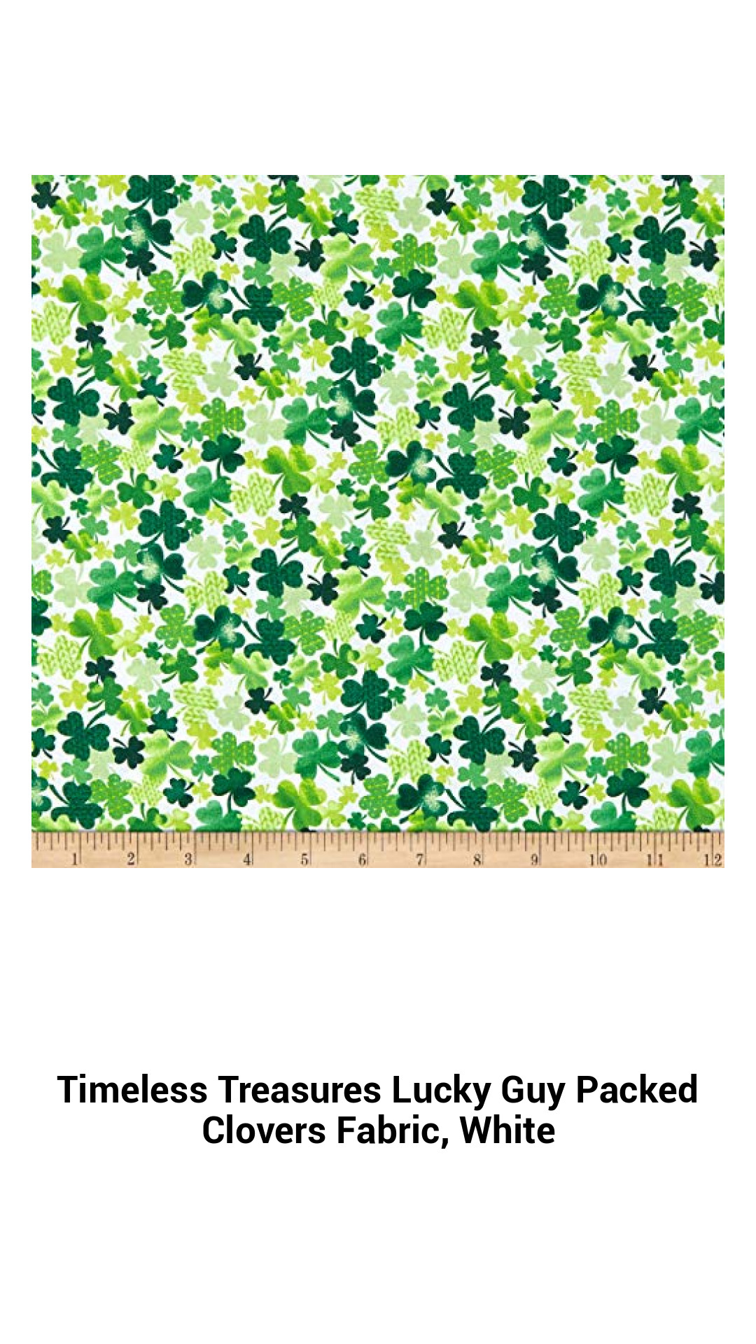 Lucky Guy Clover Delight Fabric by Timeless Treasures - Soft Cotton for Quilting & Crafts