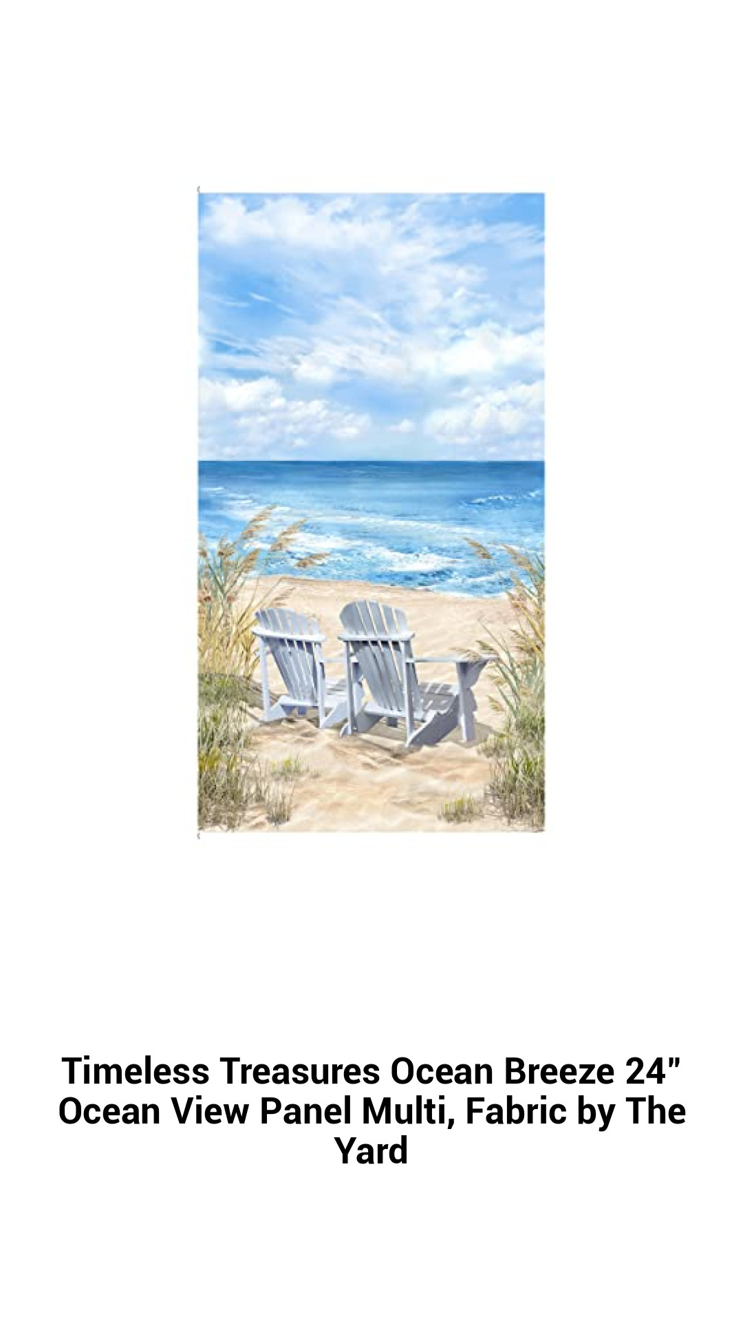 Timeless Treasures Ocean Breeze 24" Ocean View Panel Multi, Fabric by The Yard Timeless Treasures Ocean Breeze 24" Ocean View Panel Multi, Fabric by The Yard