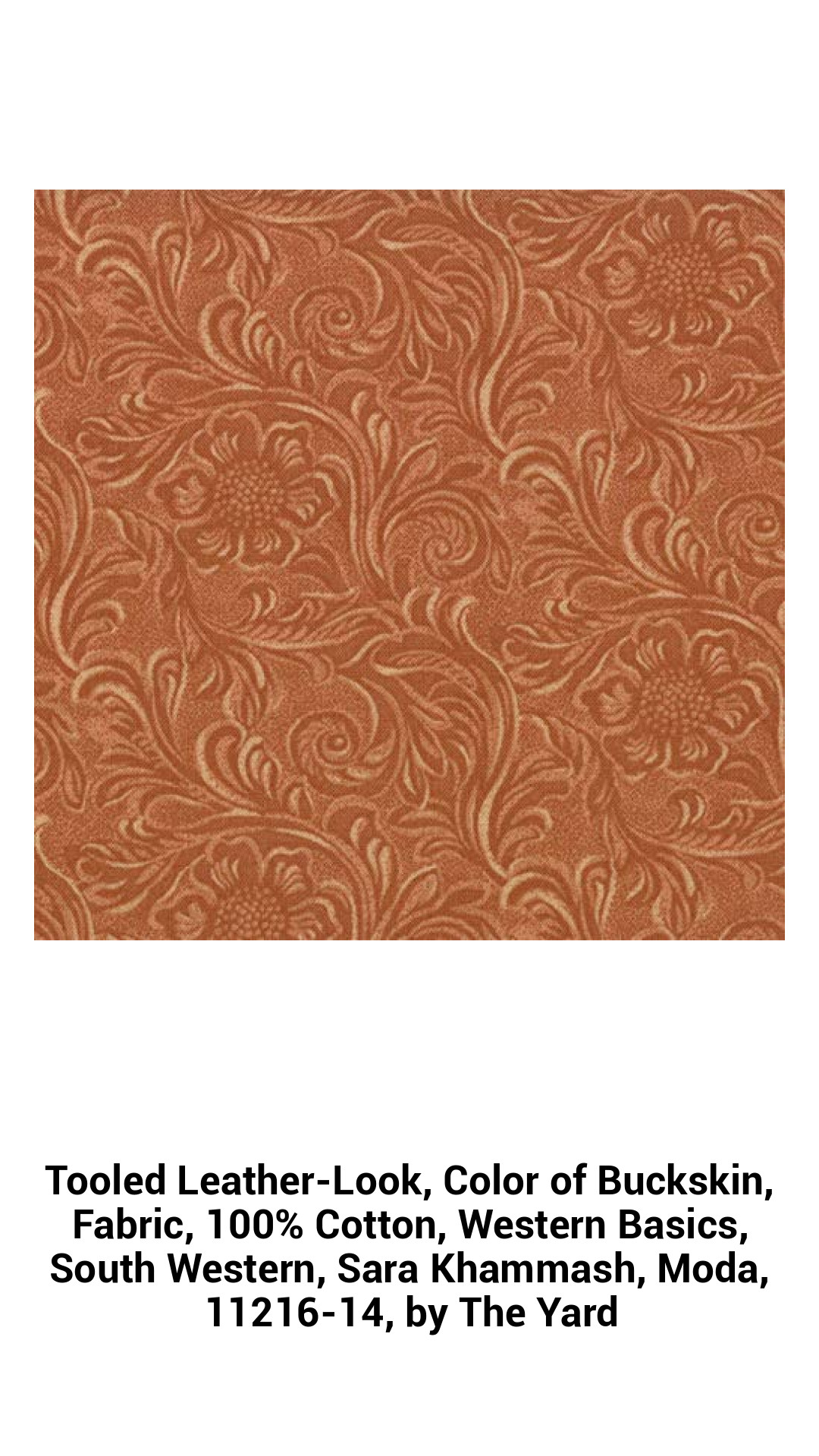 Tooled Leather-Look, Color of Buckskin, Fabric, 100% Cotton, Western Basics, South Western, Sara Khammash, Moda, 11216-14, by The Yard Tooled Leather-Look, Color of Buckskin, Fabric, 100% Cotton, Western Basics, South Western, Sara Khammash, Moda, 11216-14, by The Yard