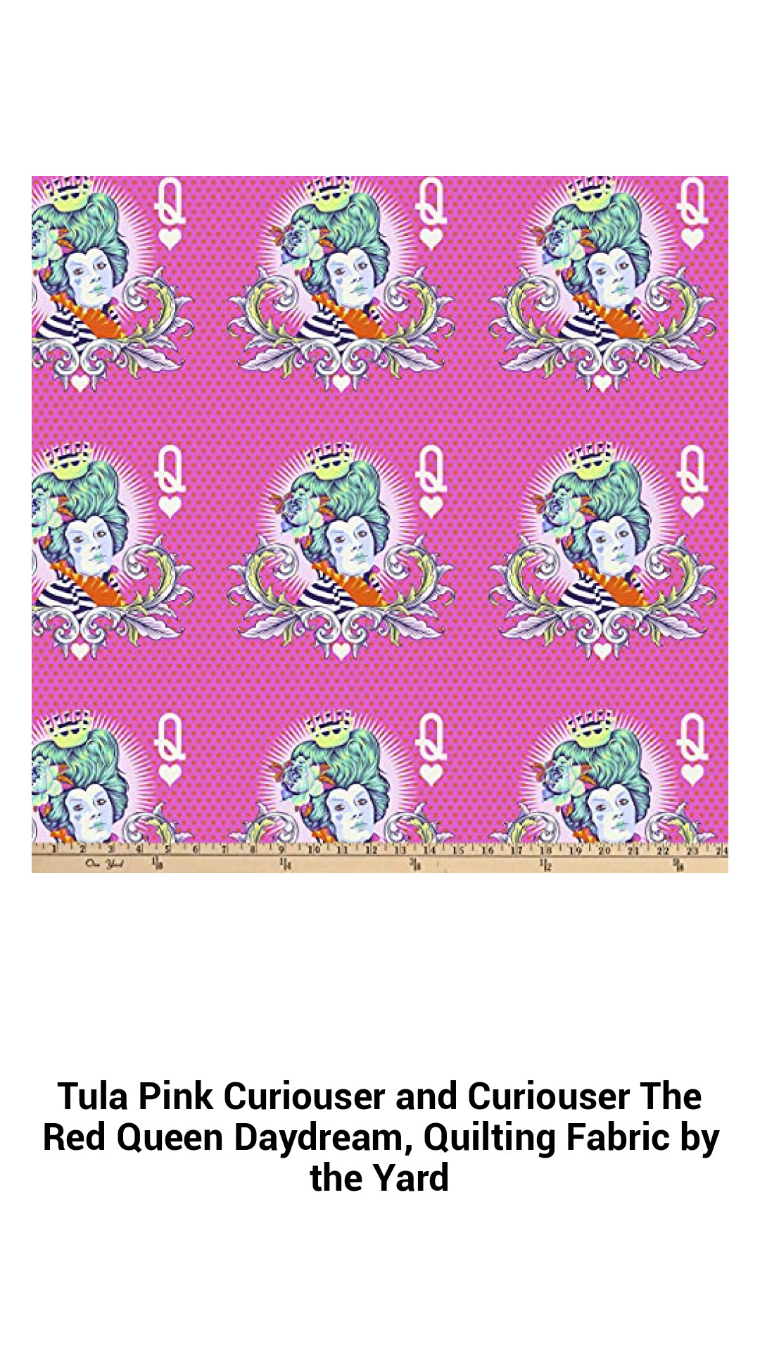 Enchanting Tula Pink Curiouser and Curiouser The Red Queen Daydream Quilting Fabric - Premium 100% Cotton by the Yard for Creative Projects