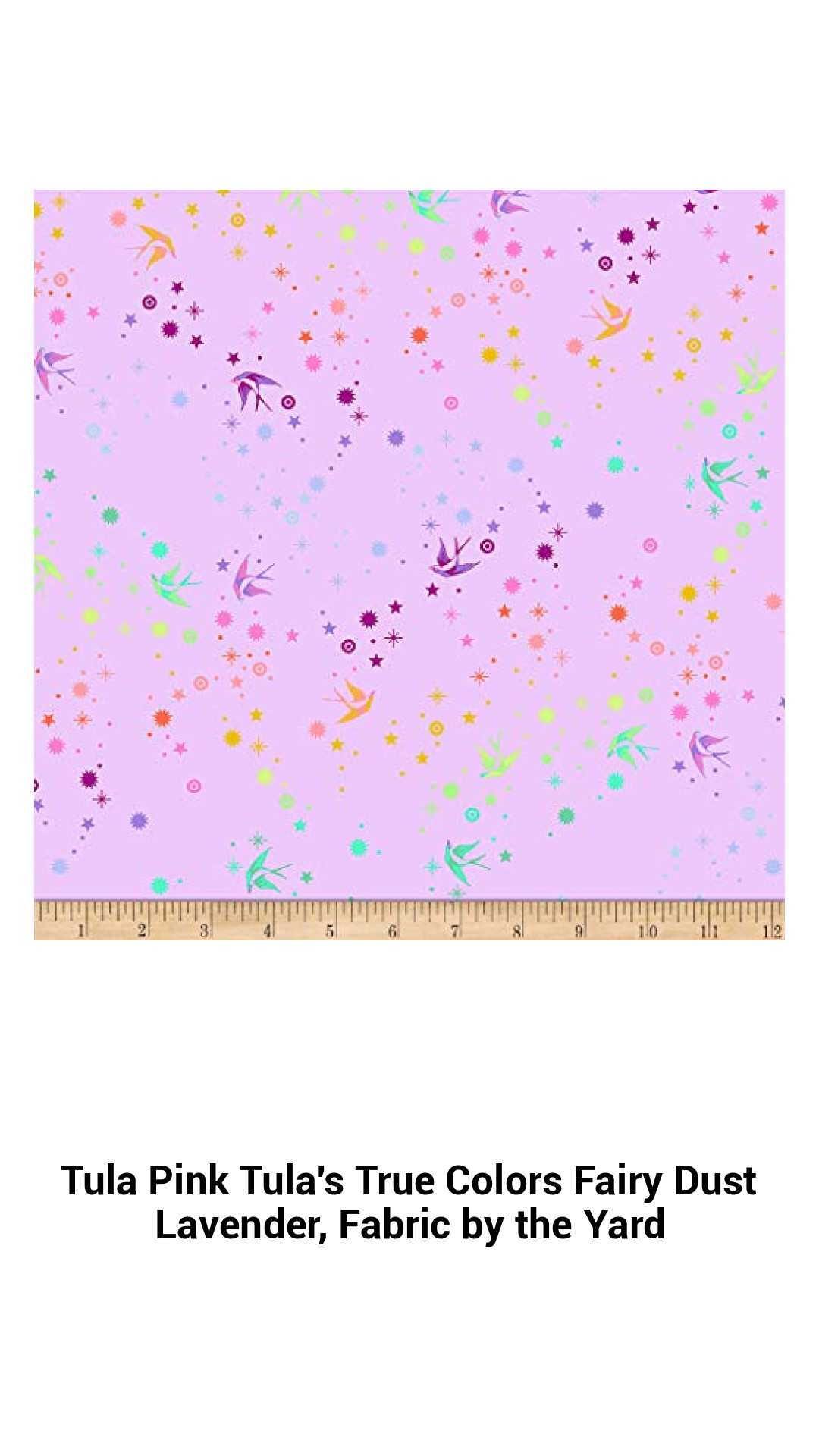 Tula Pink's True Colors Fairy Dust Lavender Fabric - Vibrant Cotton for Quilting & Crafting by the Yard