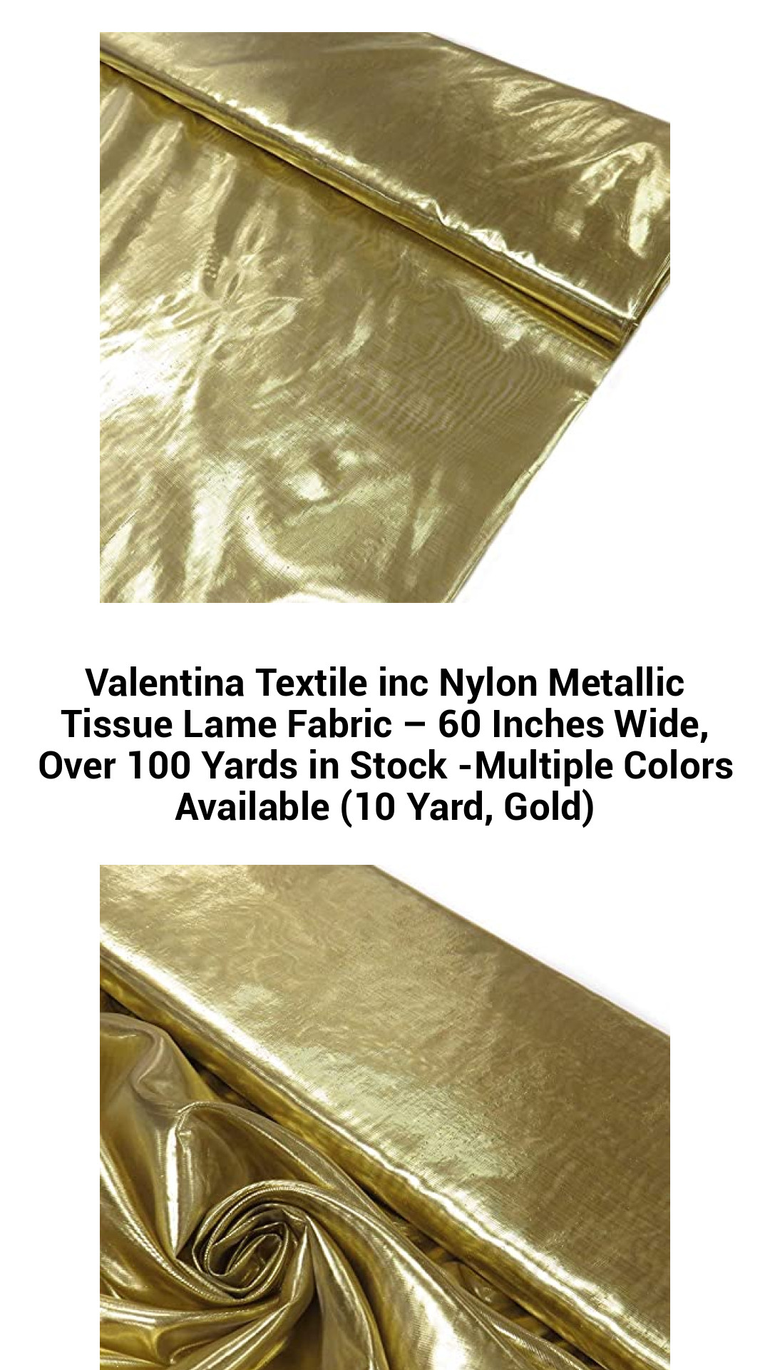 Premium Nylon Metallic Tissue Lame Fabric - 60 Inches Wide, Over 100 Yards Available in Vibrant Colors for Stunning Creations