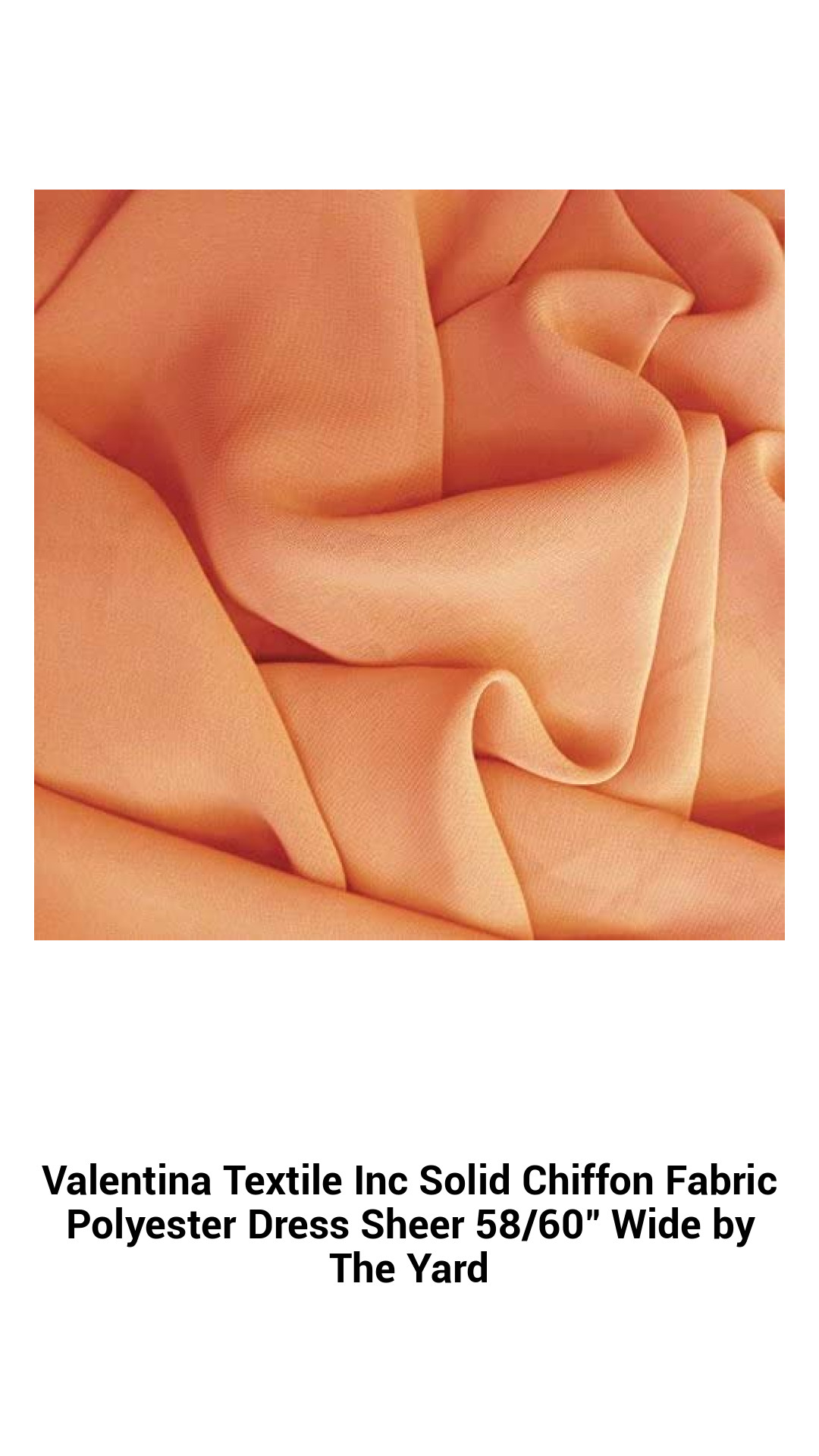 Luxurious Solid Sheer Chiffon Fabric - Premium Polyester Dress Material 58/60" Wide by the Yard