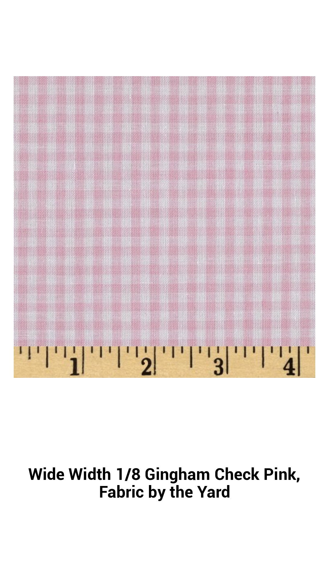 Versatile 60-Inch Wide 1/8-Inch Pink Gingham Check Fabric by the Yard – Perfect for Fashion and Home Décor