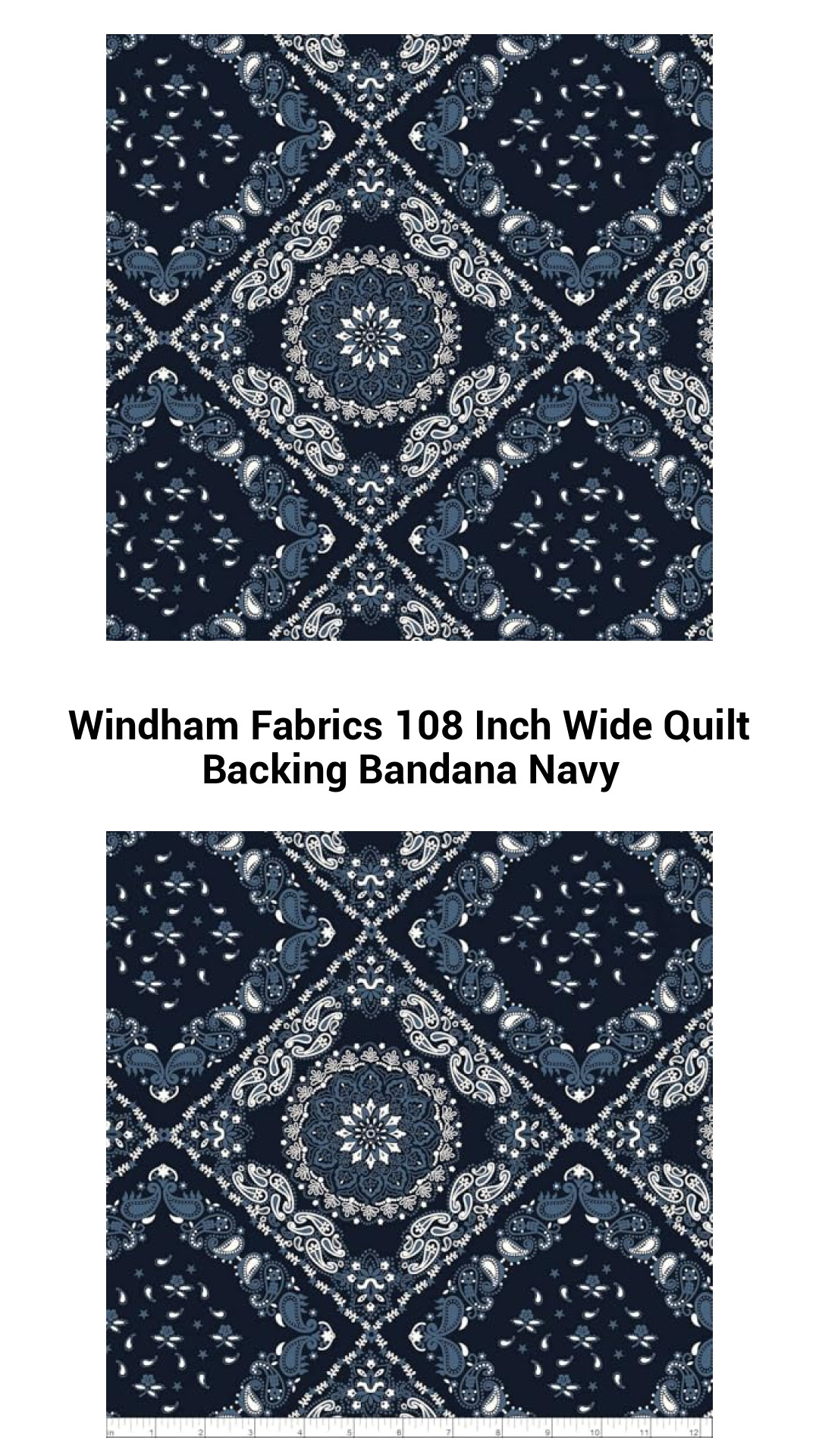 Windham Fabrics 108 Inch Wide Quilt Backing Bandana Navy Windham Fabrics 108 Inch Wide Quilt Backing Bandana Navy